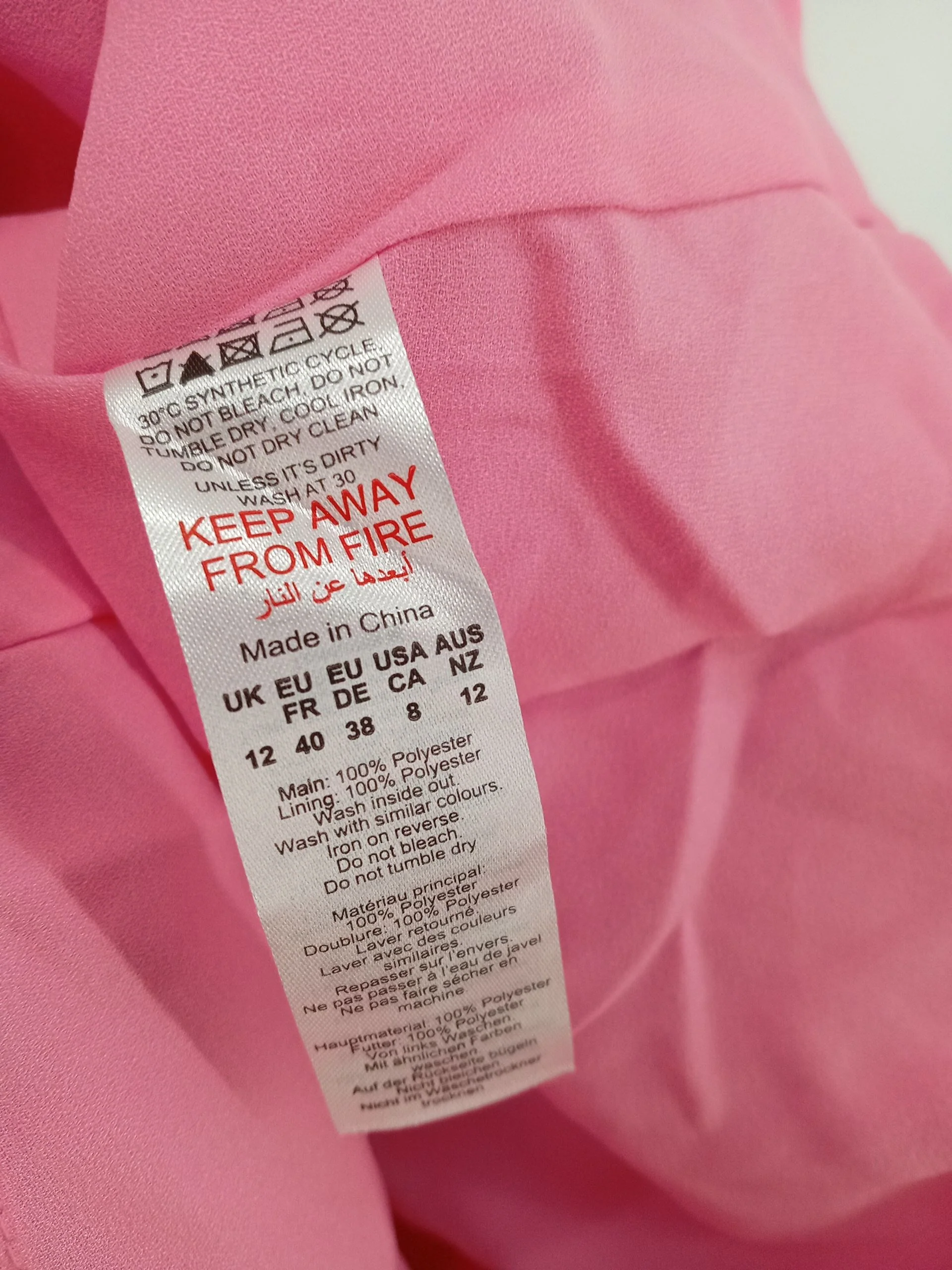 Karen Millen Mini Dress UK12 in Pink RRP £189 - Image 7