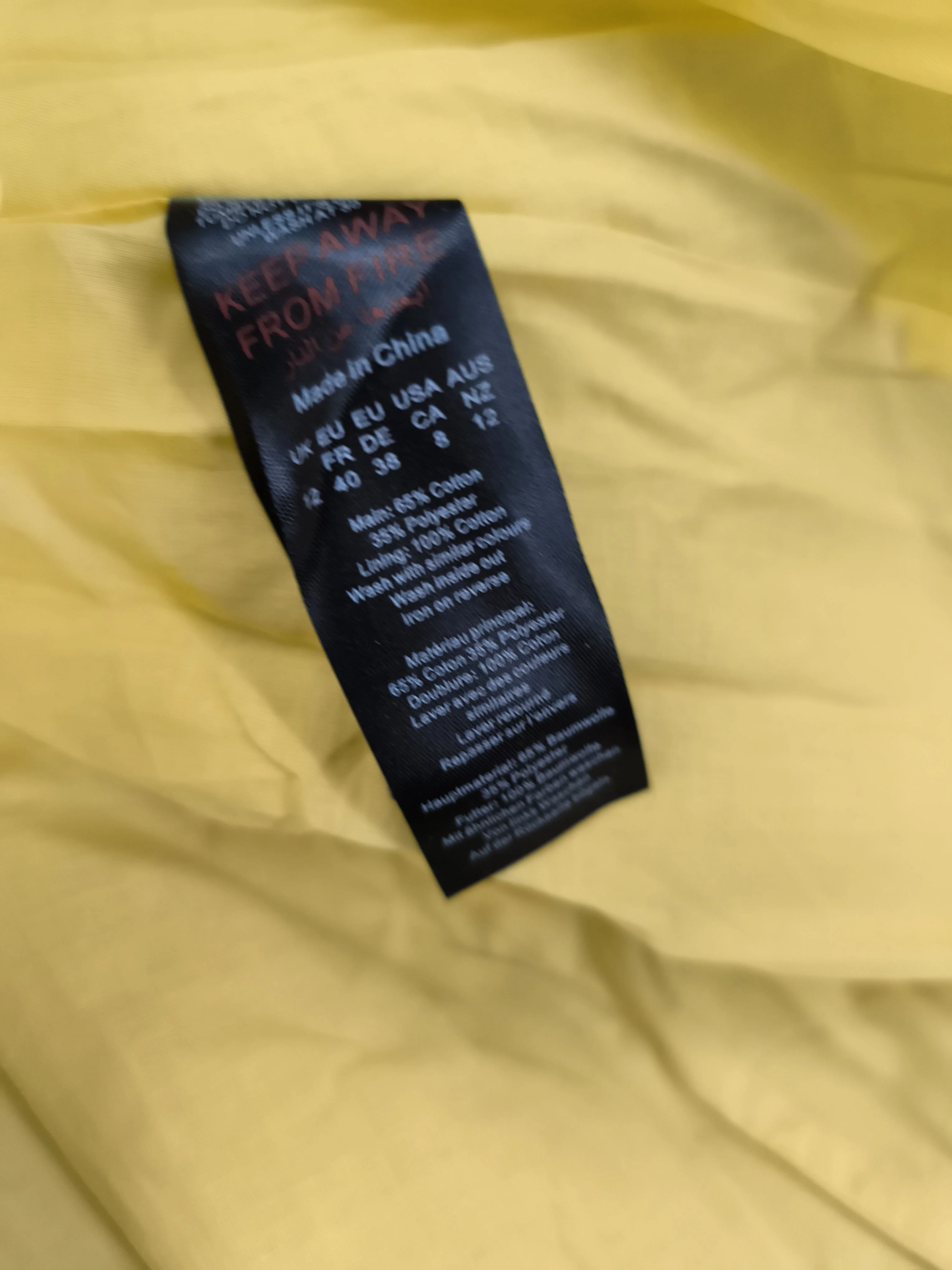 Karen Millen Mini Dress UK12 in Yellow RRP £129 - Image 7