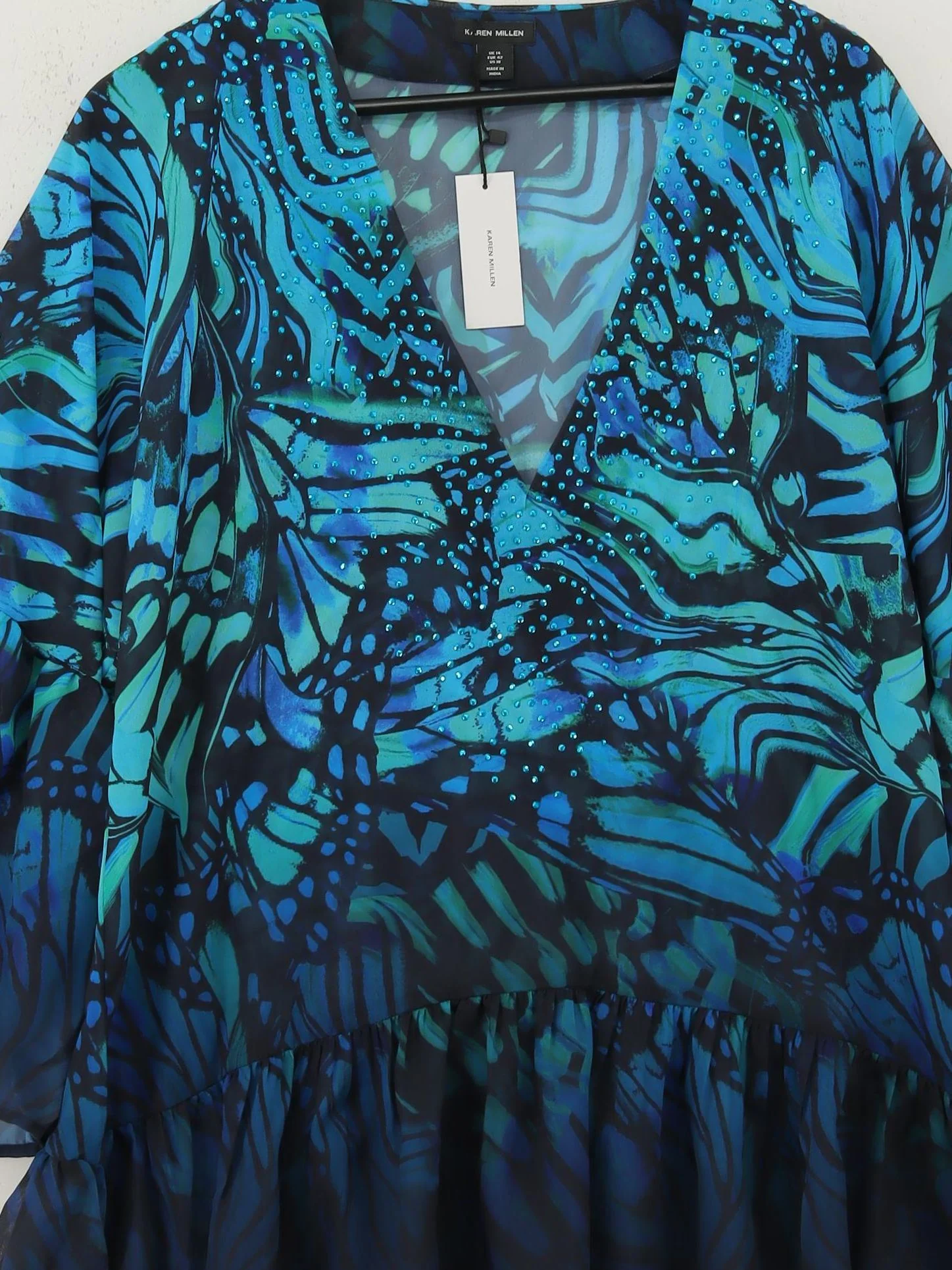 Karen Millen Mini Dress UK14 in Blue RRP £75 - Image 3