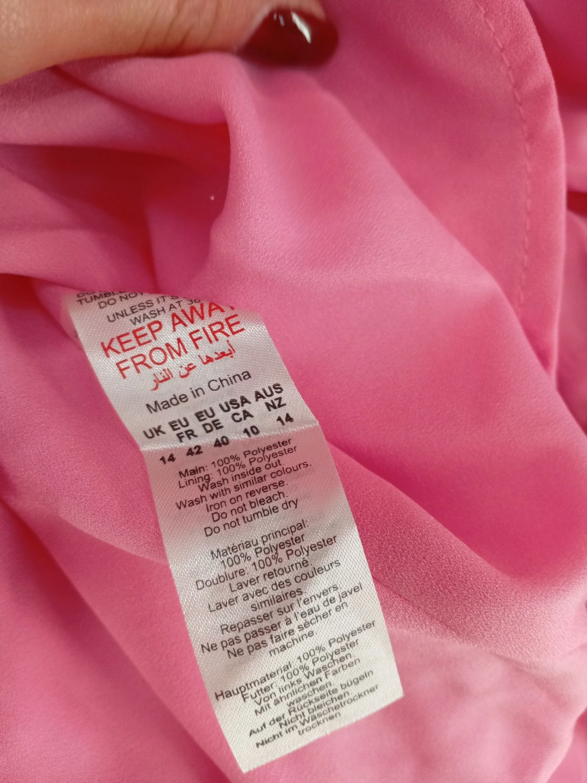 Karen Millen Mini Dress UK14 in Pink RRP £189 - Image 6