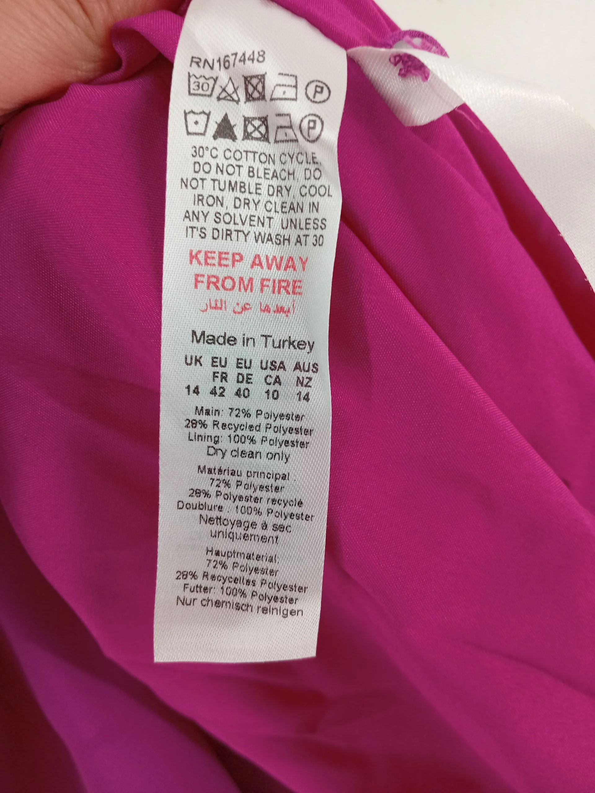 Karen Millen Mini Dress UK14 in Pink RRP £209 - Image 7