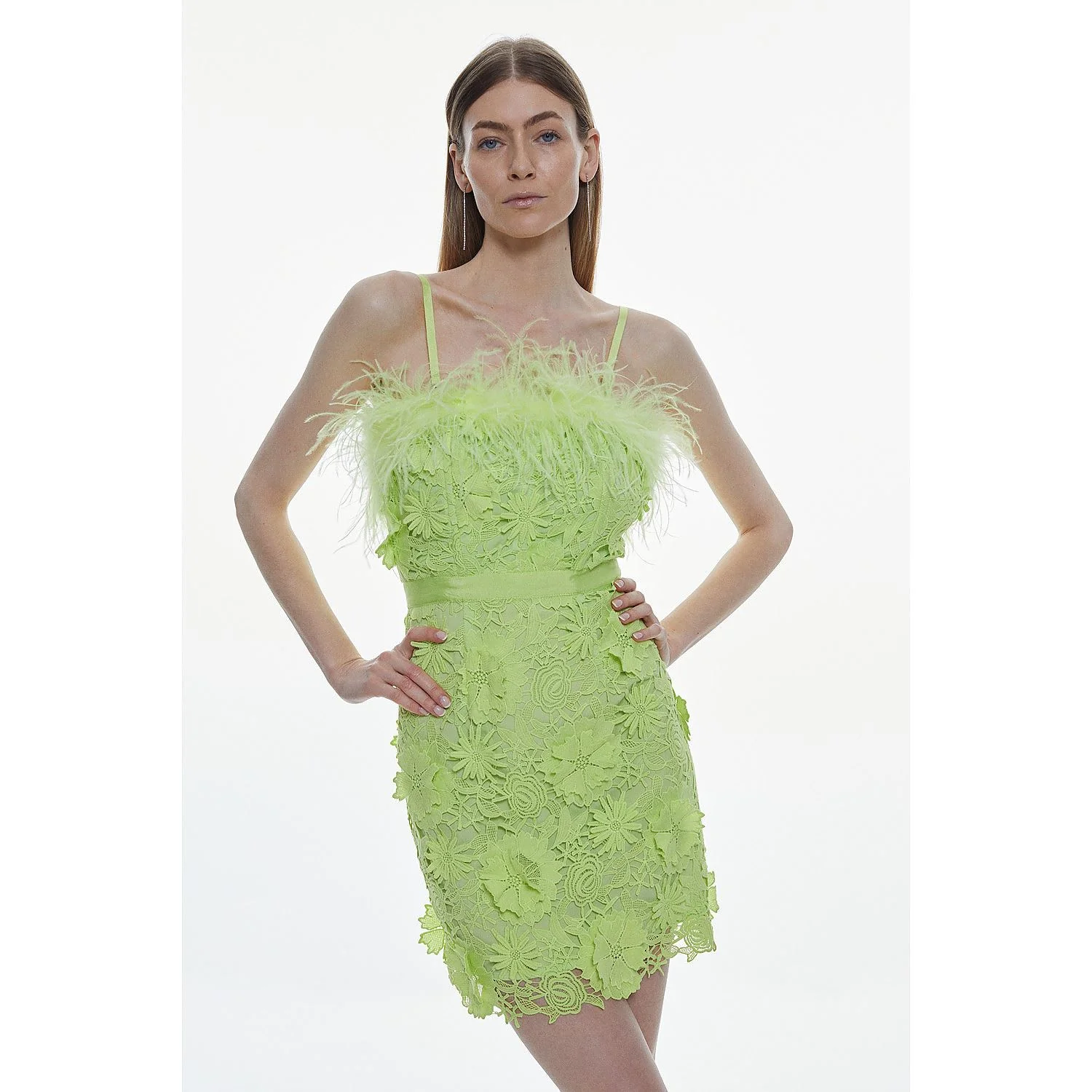 Karen Millen Mini Dress UK6 in Green RRP £219