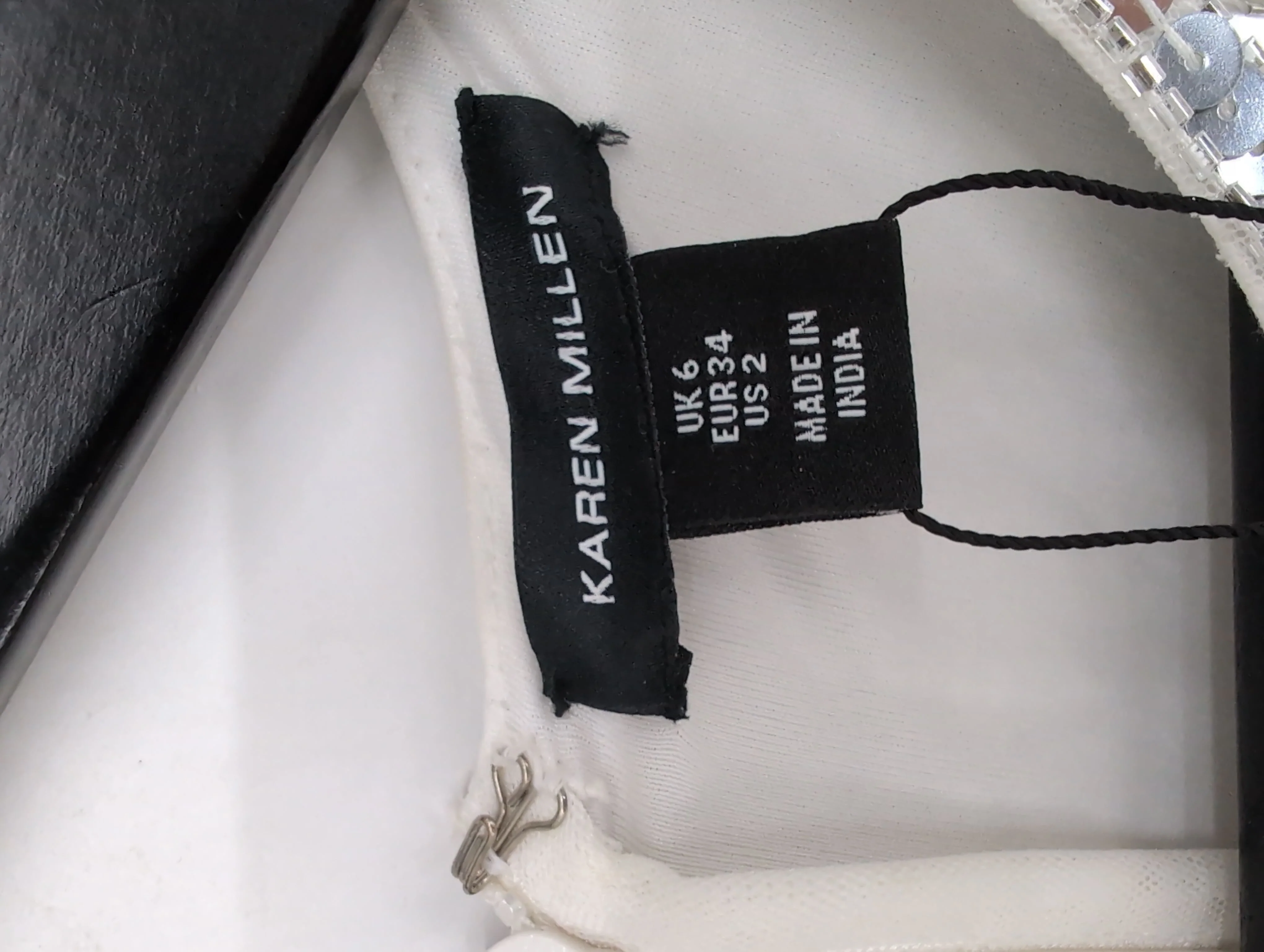 Karen Millen Mini Dress UK6 in Silver RRP £389 - Image 6