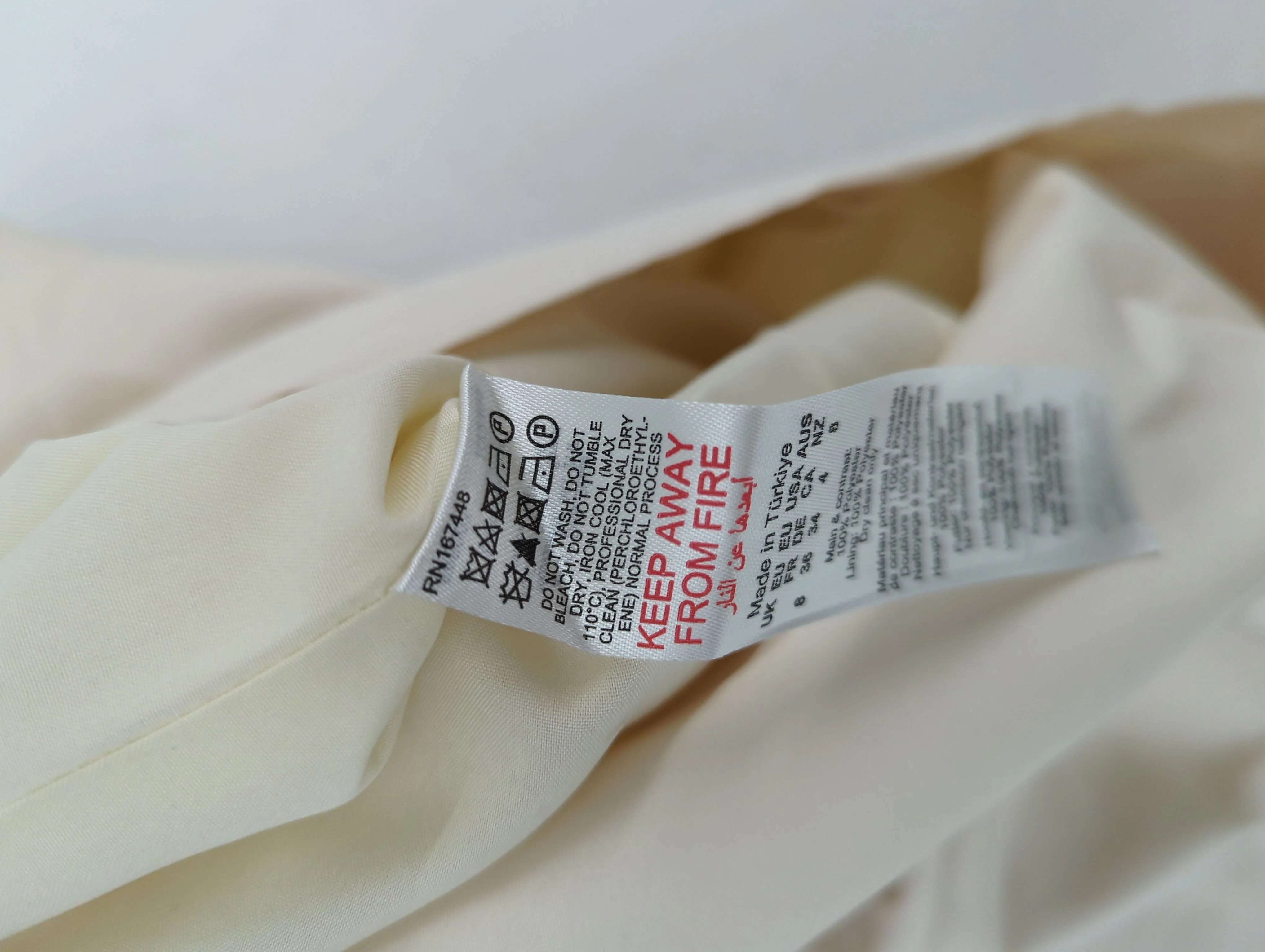 Karen Millen Mini Dress UK8 in Cream RRP £229 - Image 7