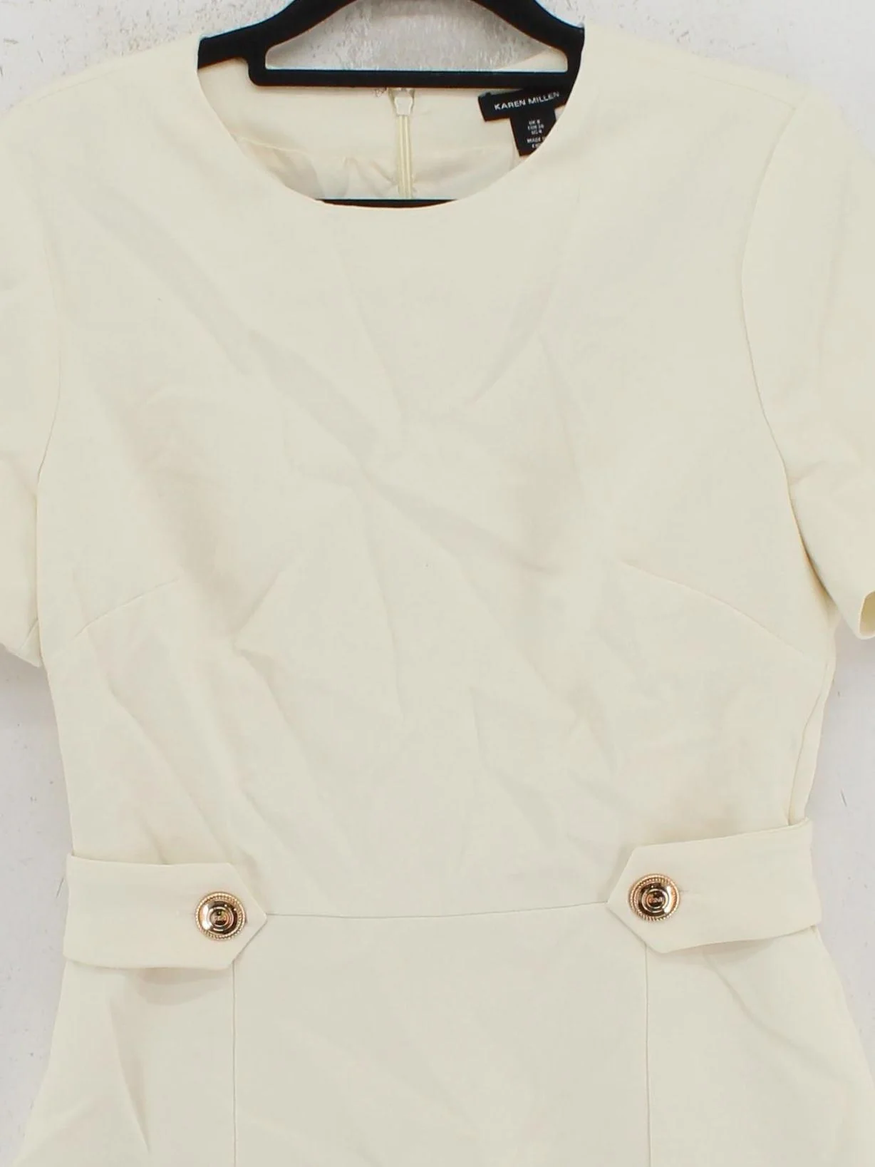 Karen Millen Mini Dress UK8 in Cream RRP £99 - Image 3