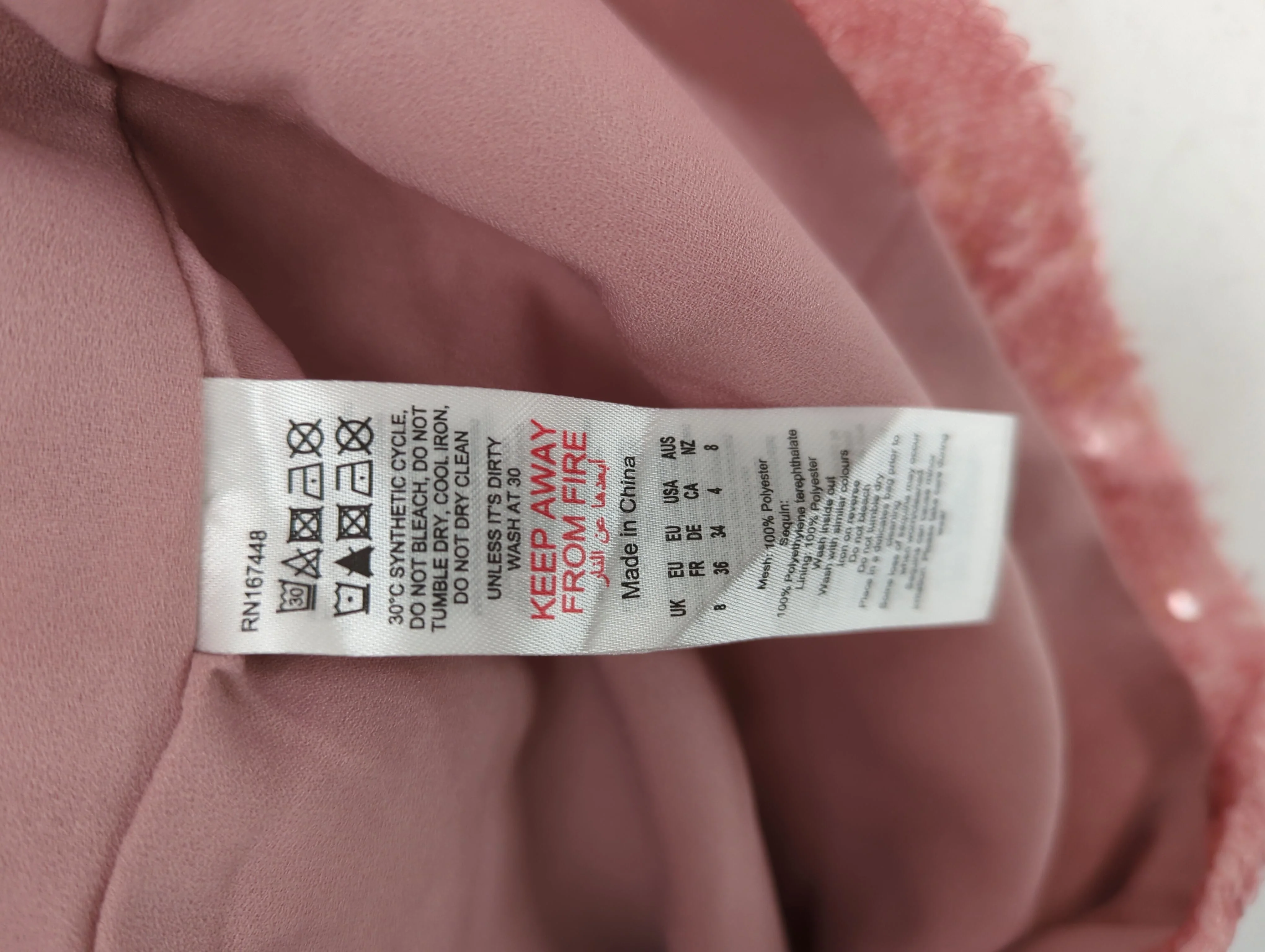 Karen Millen Mini Dress UK8 in Pink RRP £269 - Image 6