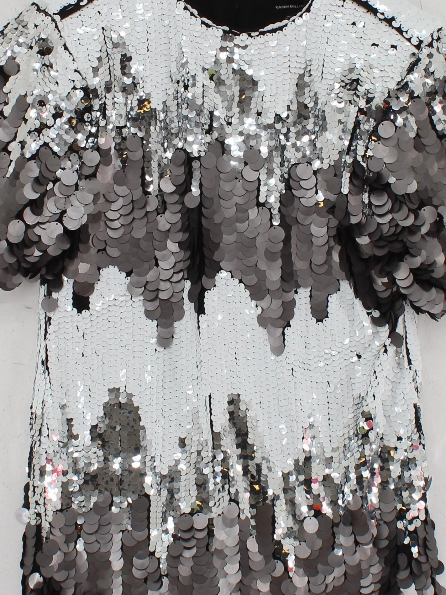 Karen Millen Mini Dress UK8 in Silver RRP £129 - Image 3