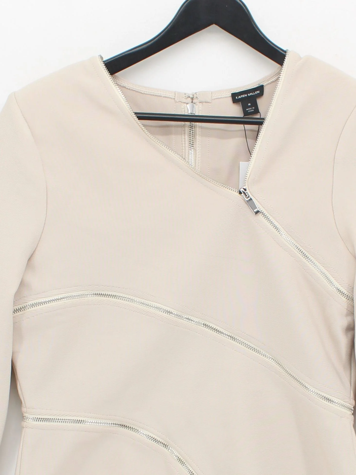 Karen Millen Motorcycle Jacket jacket cream RRP £89 - Image 3