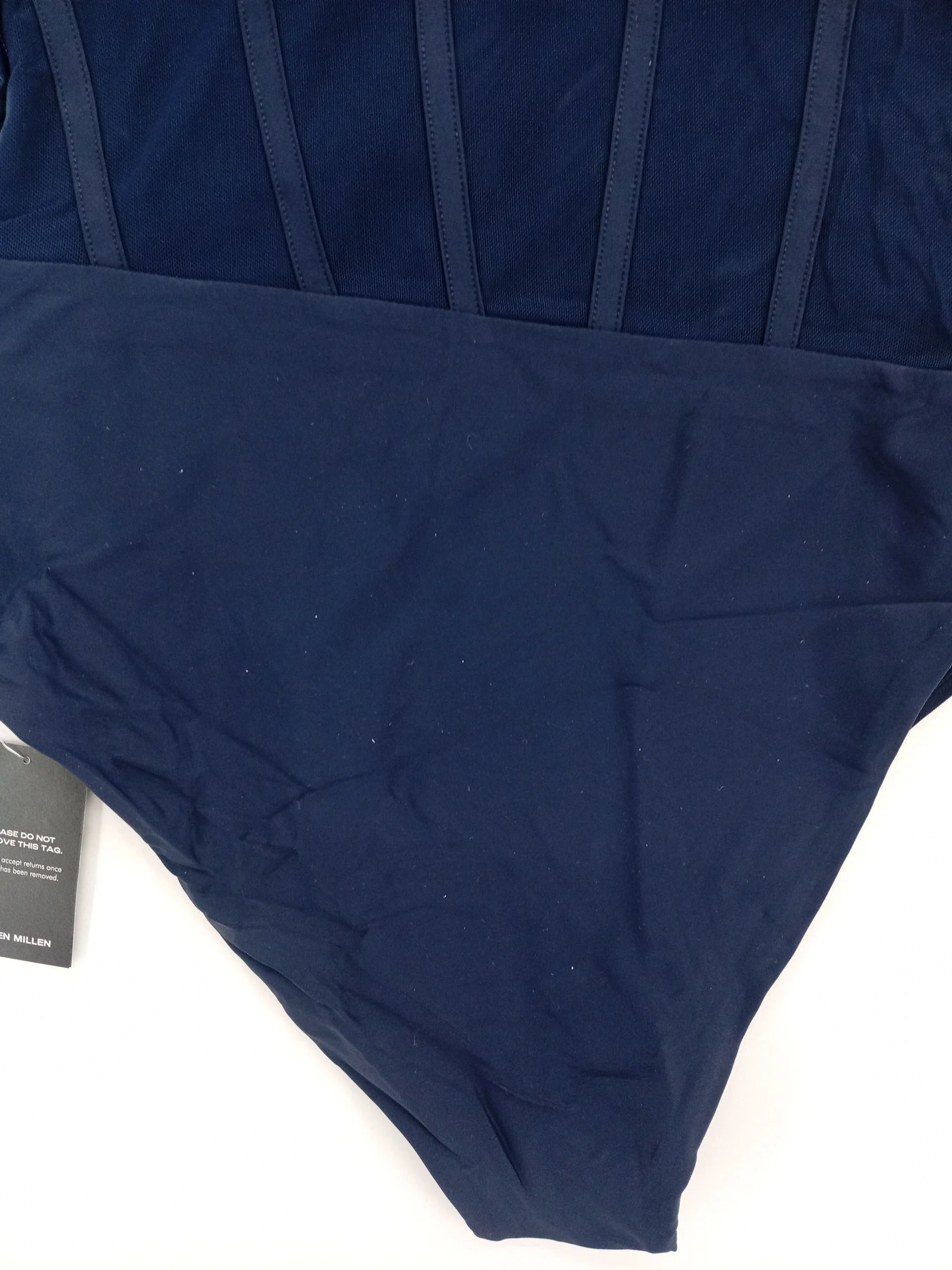 Karen Millen one shoulder one-piece swimsuit in blue RRP £69 - Image 5