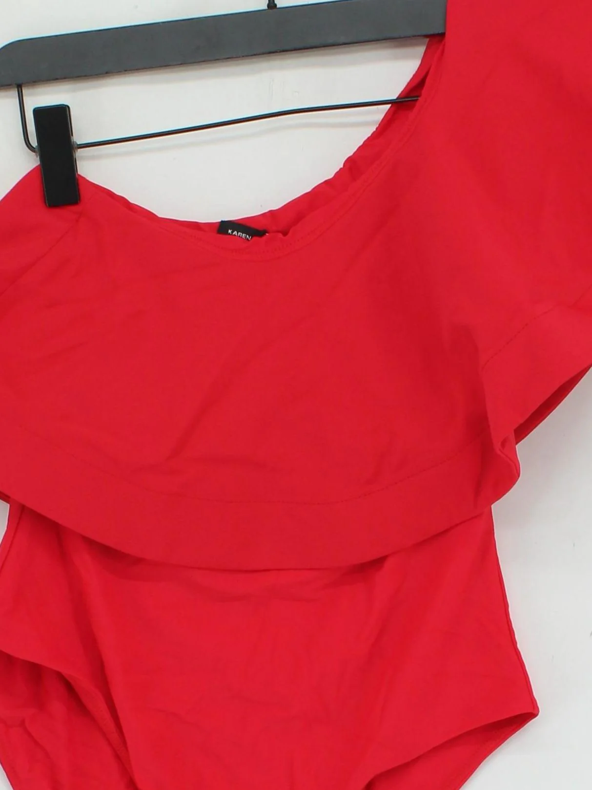 Karen Millen one shoulder one-piece swimsuit in red RRP £79 - Image 3