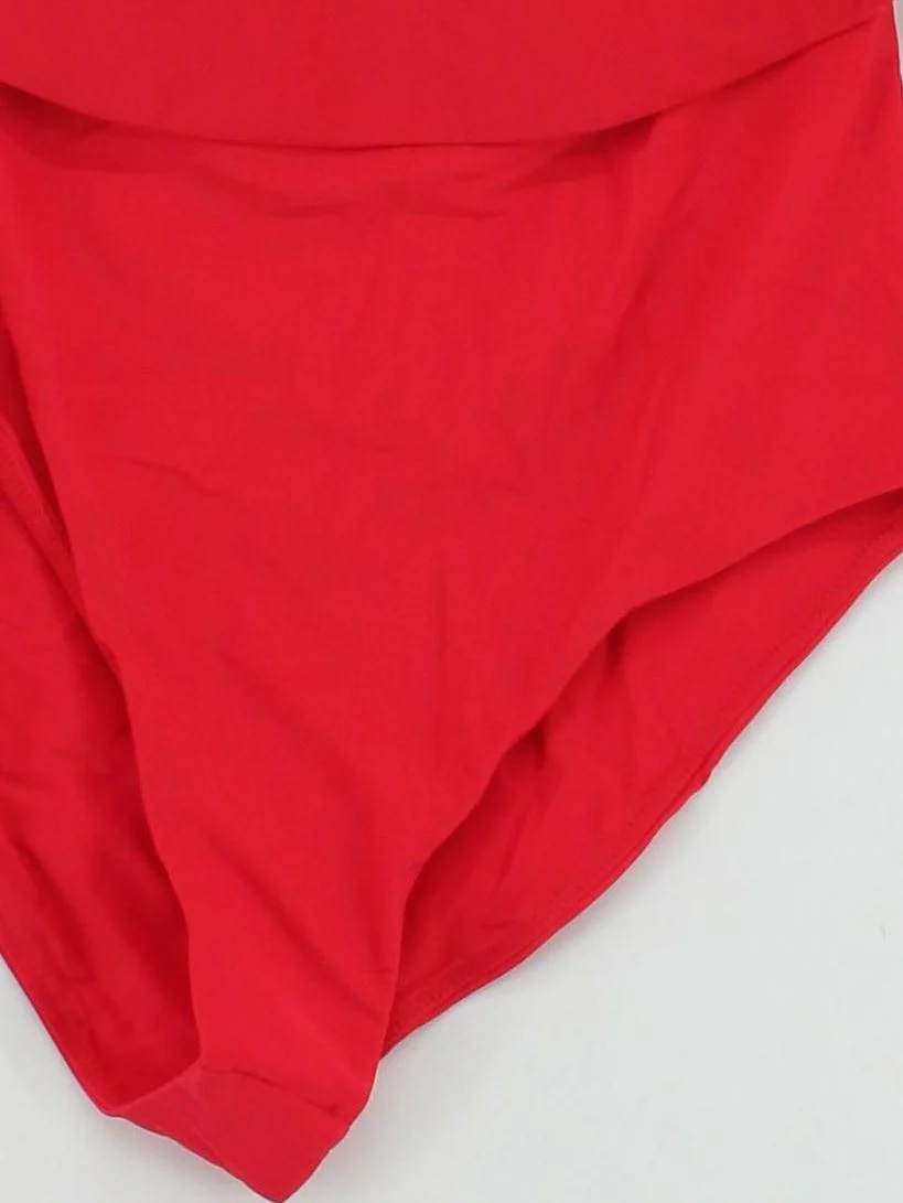 Karen Millen one shoulder one-piece swimsuit in red RRP £79 - Image 4