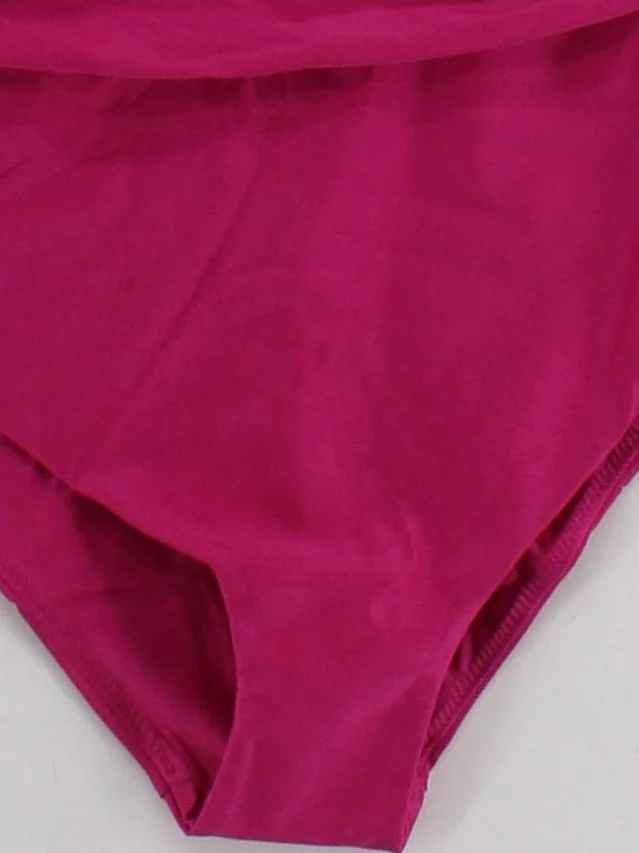 Karen Millen plunge one-piece swimsuit in pink RRP £79 - Image 4
