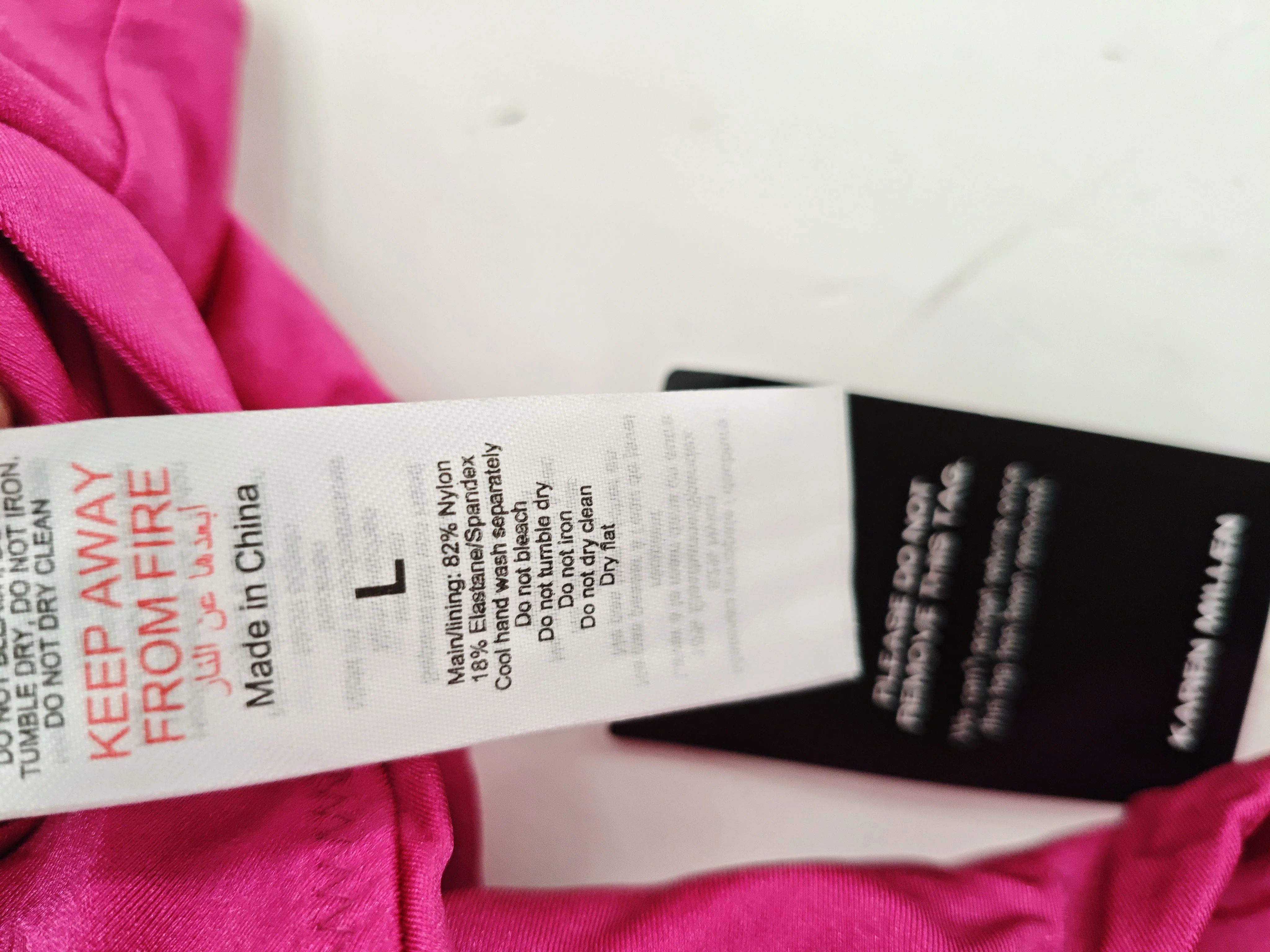 Karen Millen plunge one-piece swimsuit in pink RRP £79 - Image 7