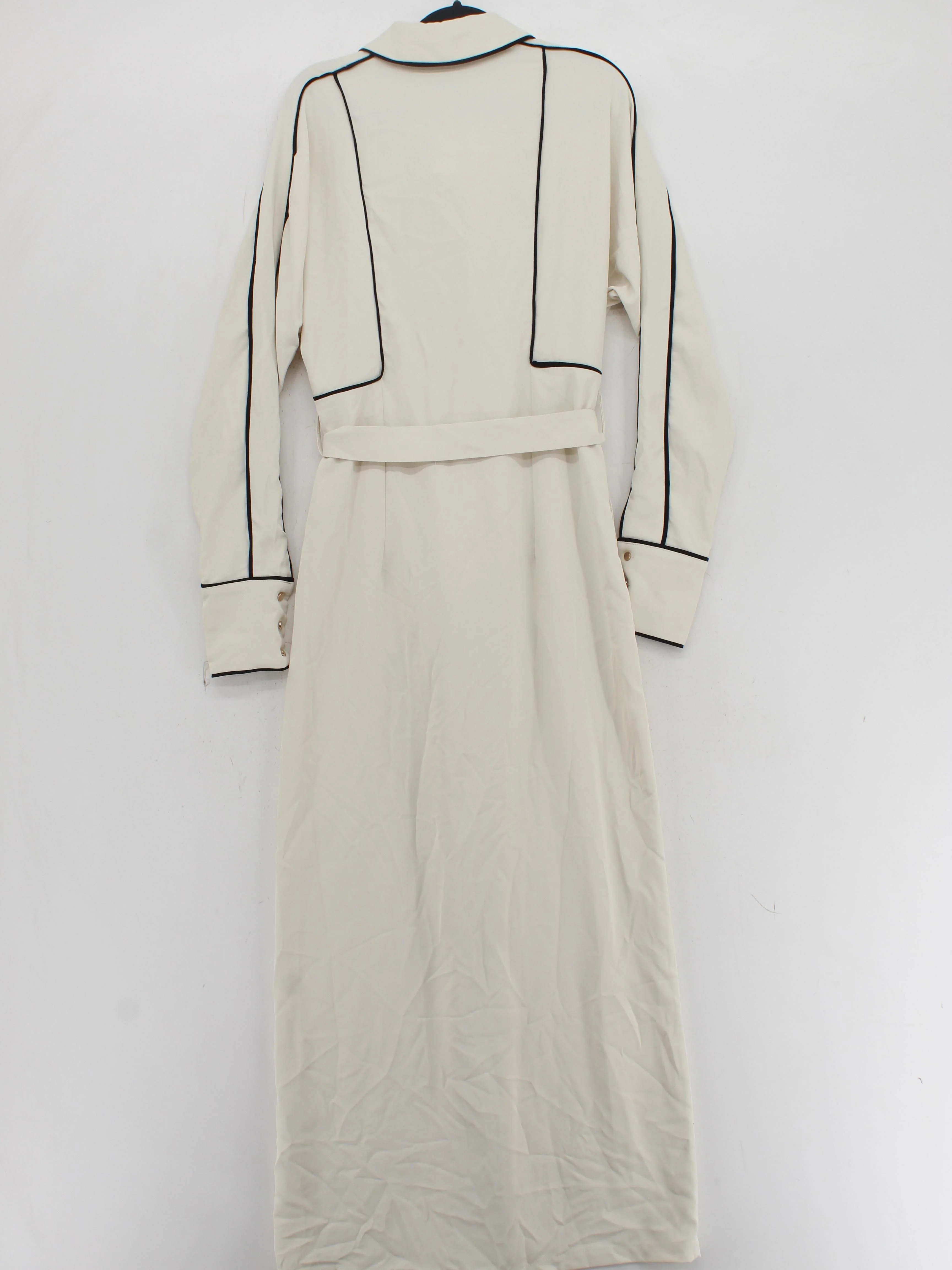 Karen Millen Shirt Maxi Dress UK10 in Cream RRP £119 - Image 2