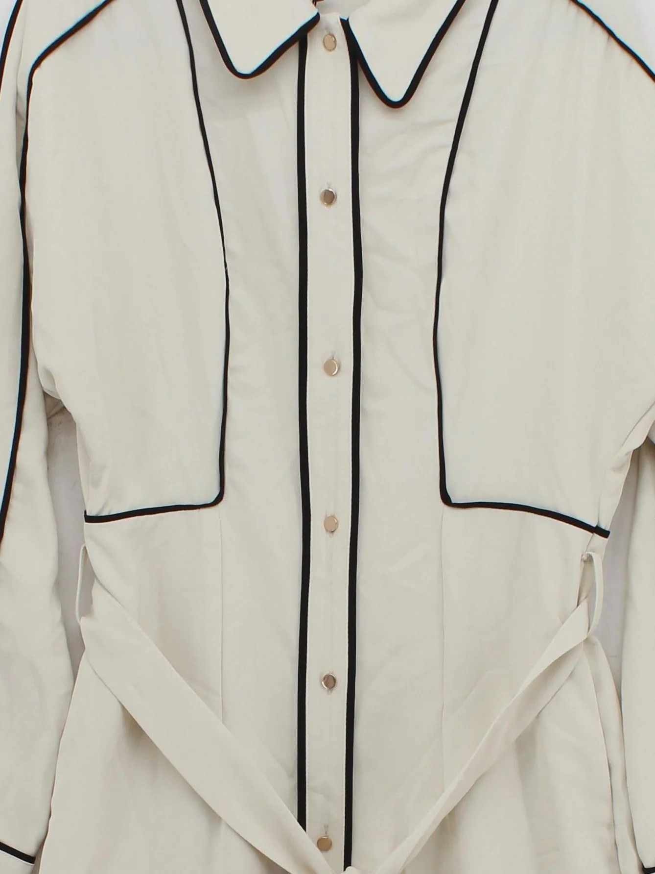 Karen Millen Shirt Maxi Dress UK10 in Cream RRP £119 - Image 3