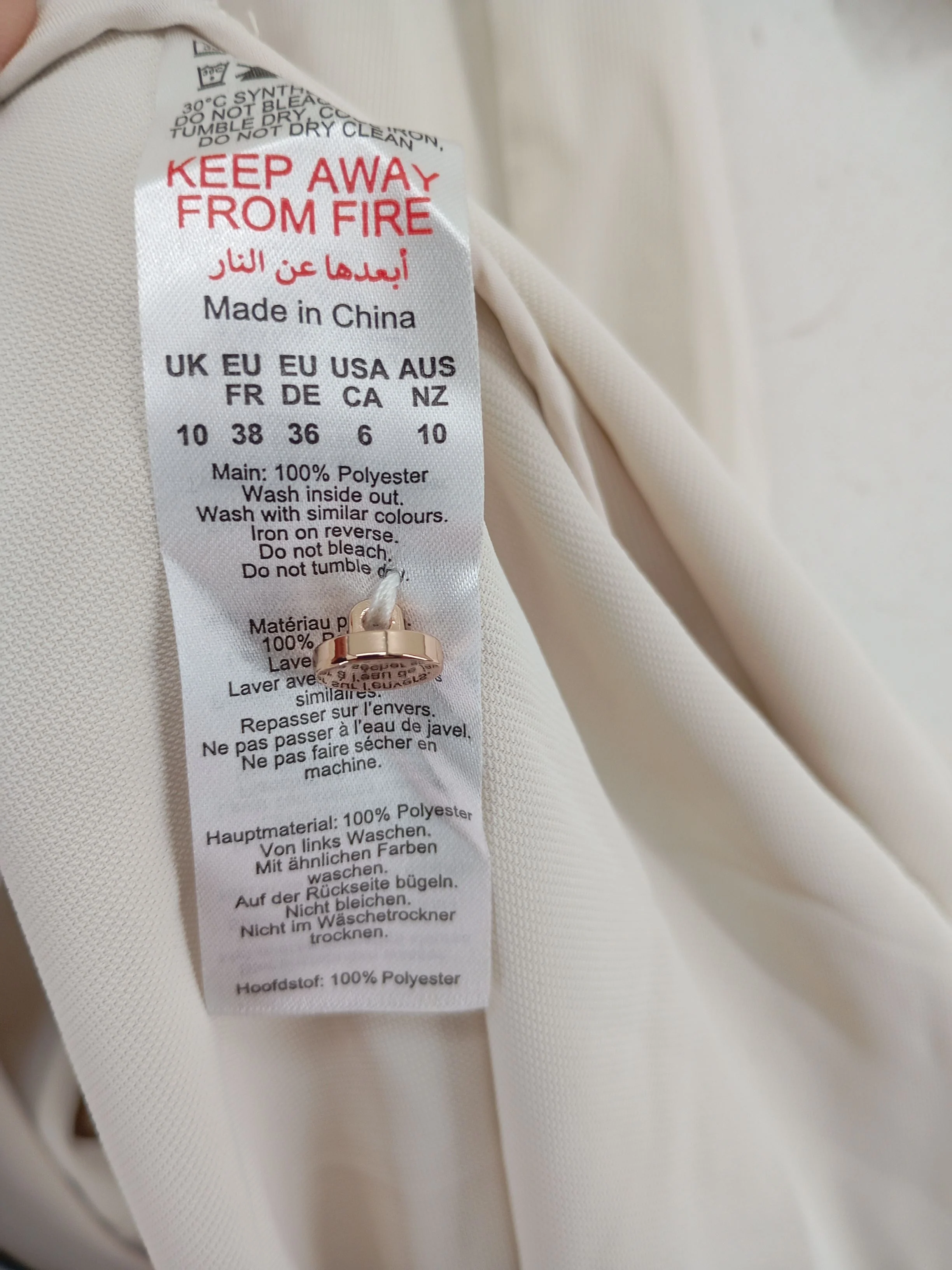 Karen Millen Shirt Maxi Dress UK10 in Cream RRP £119 - Image 9