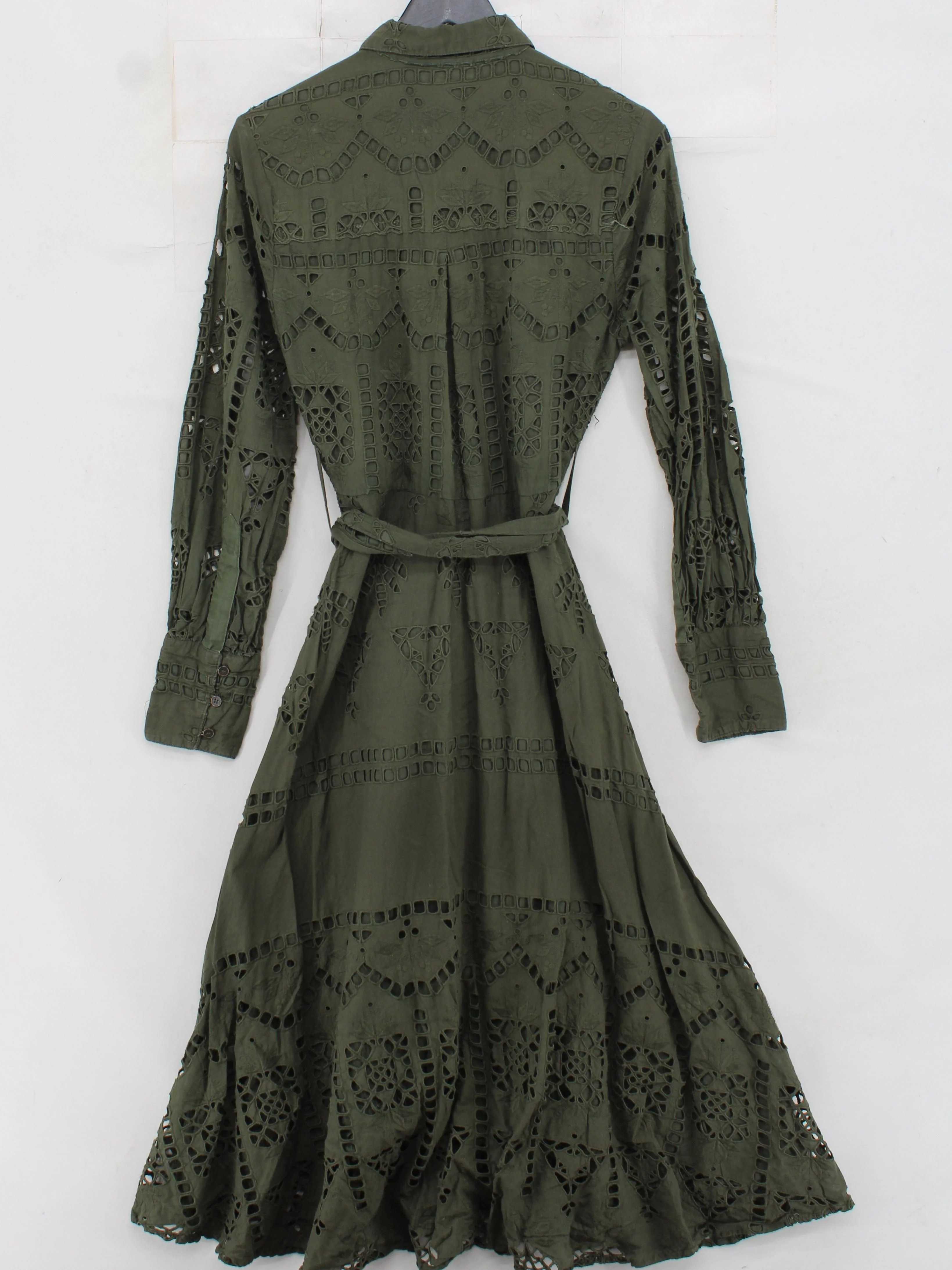 Karen Millen Shirt Maxi Dress UK12 in Green - Image 2