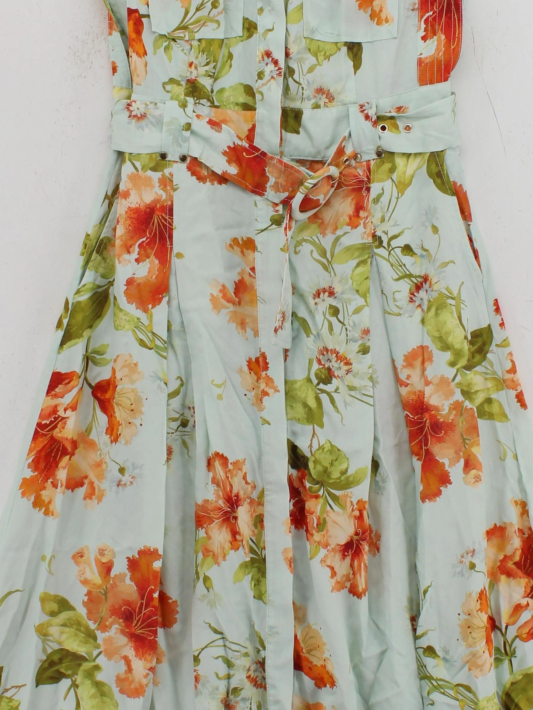 Karen Millen Shirt Maxi Dress UK12 in Green RRP £199 - Image 3