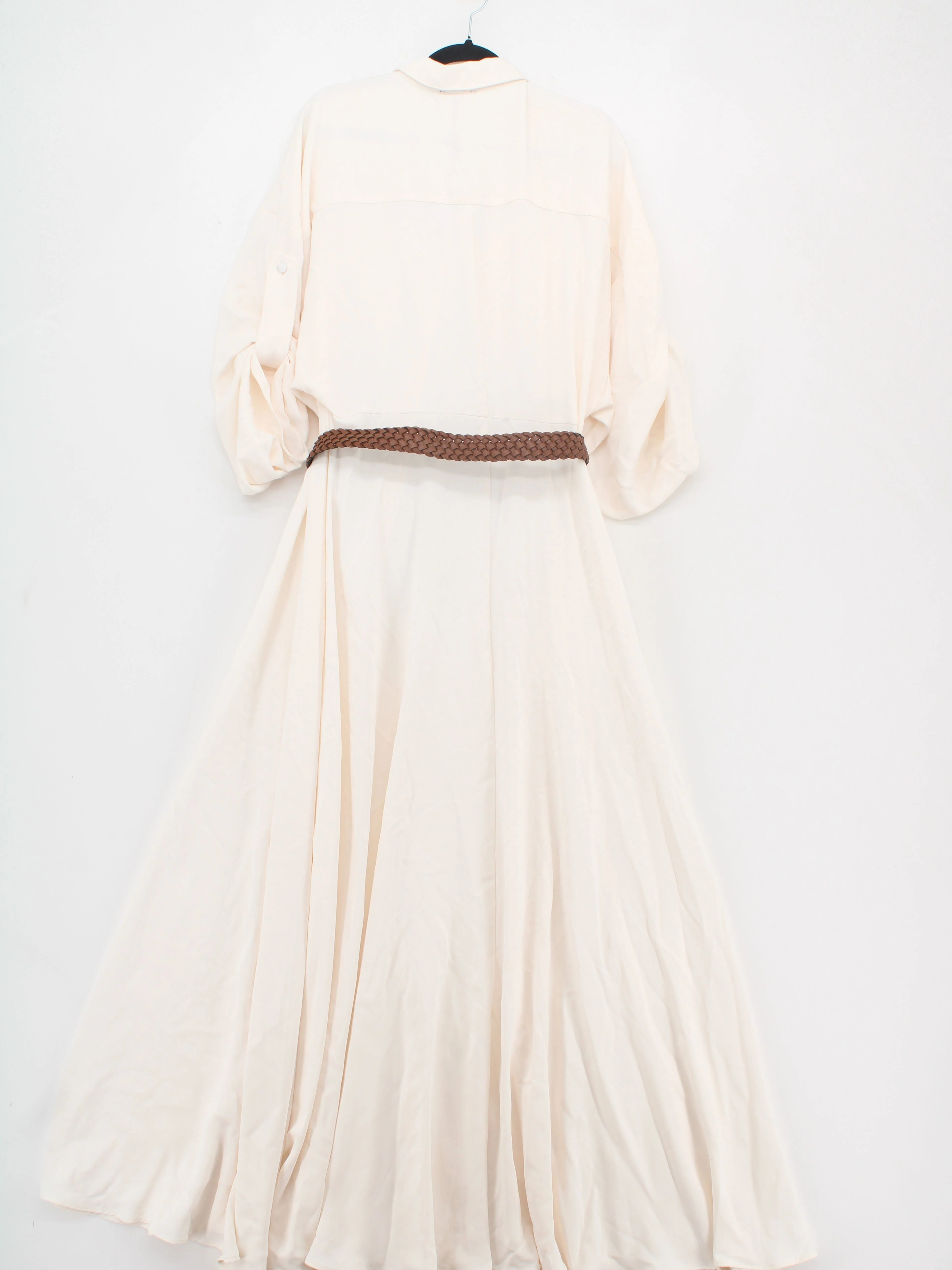 Karen Millen Shirt Maxi Dress UK14 in Cream RRP £209 - Image 2