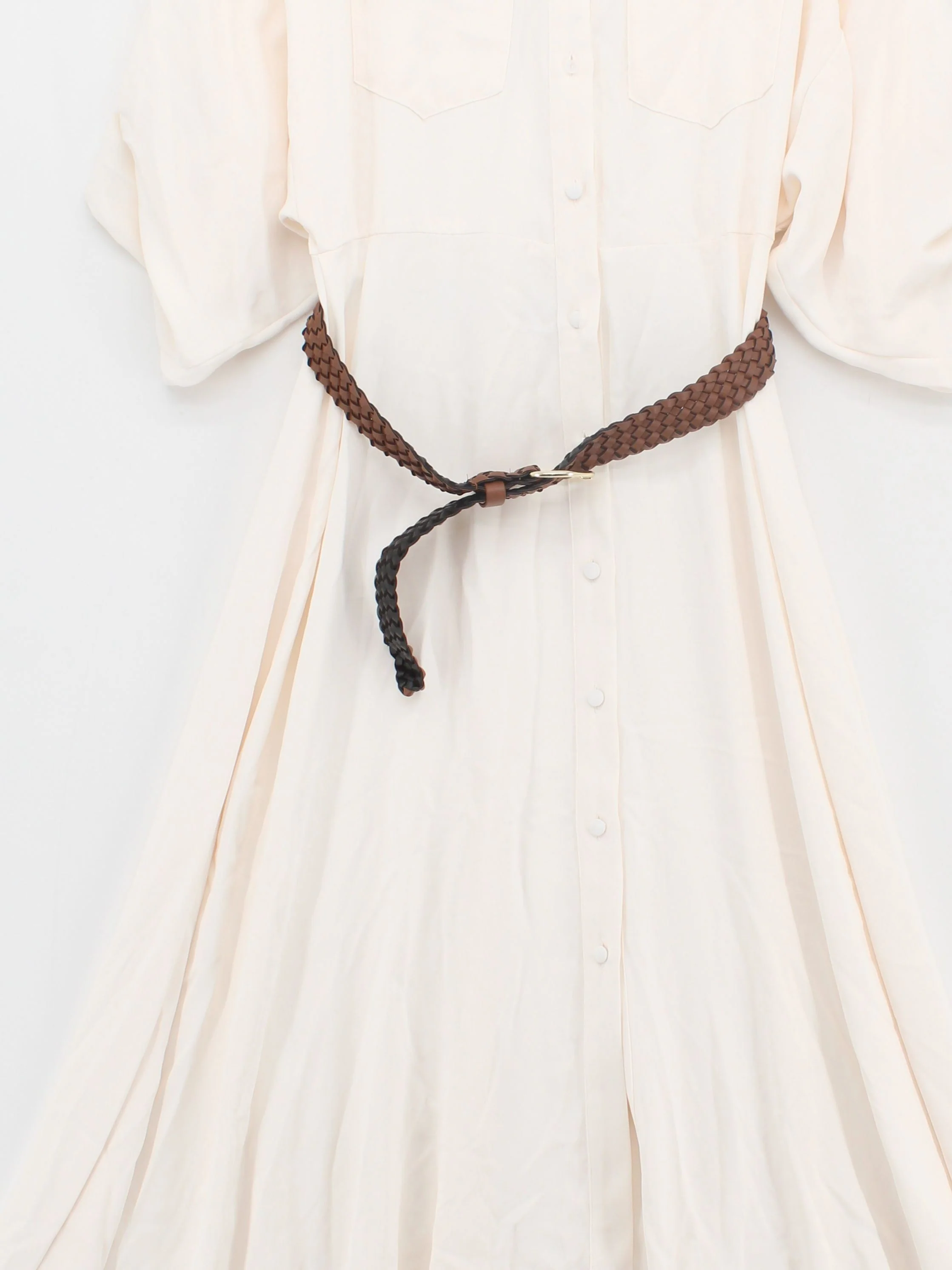 Karen Millen Shirt Maxi Dress UK14 in Cream RRP £209 - Image 3