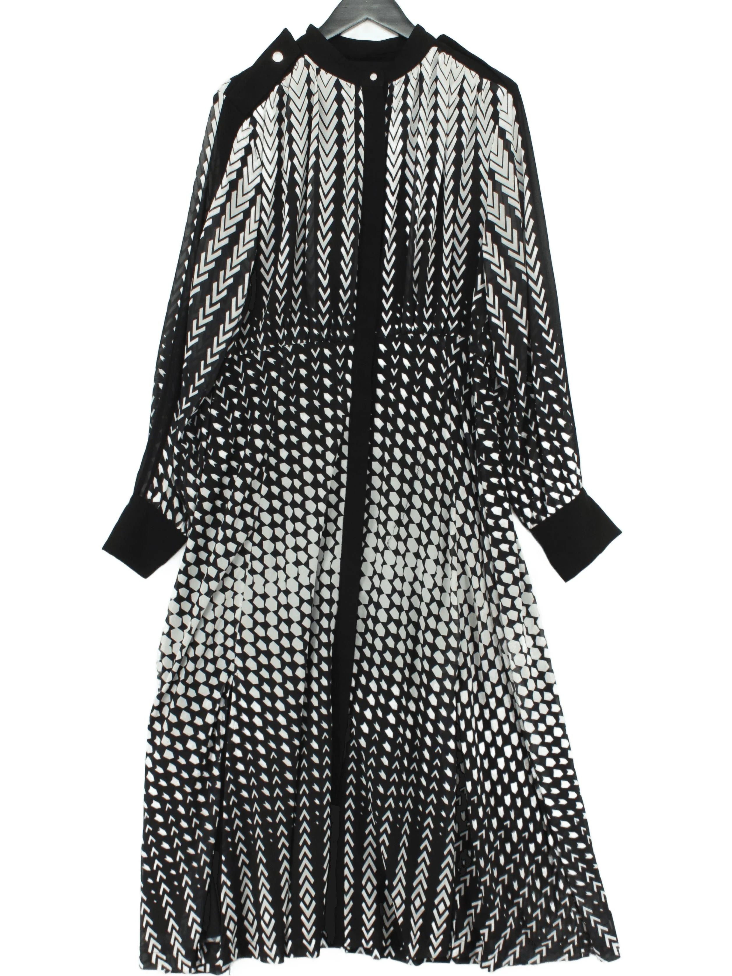 Karen Millen Shirt Maxi Dress UK20 in Black