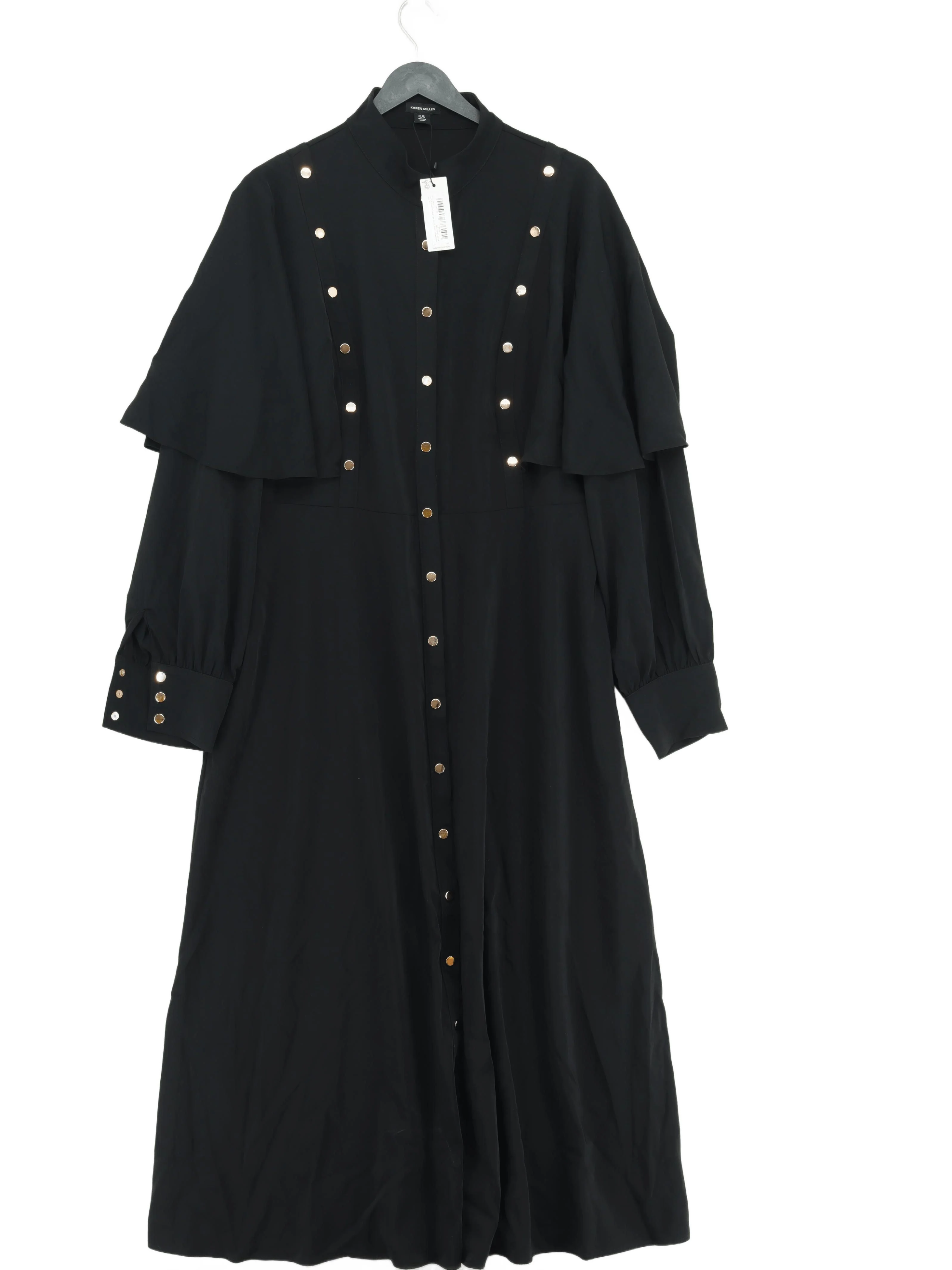 Karen Millen Shirt Maxi Dress UK20 in Black RRP £149