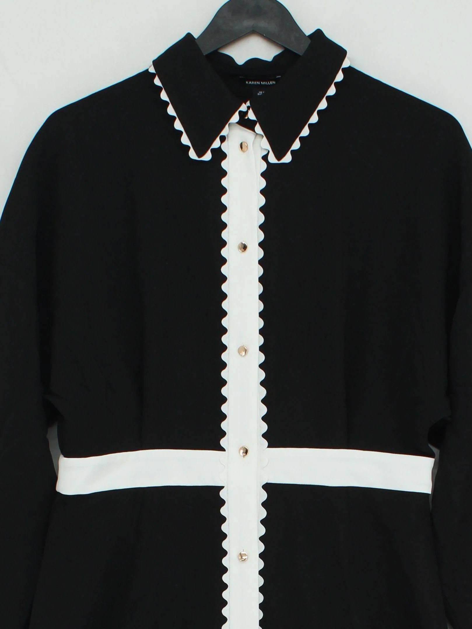 Karen Millen Shirt Midi Dress in Black RRP £129 - Image 3