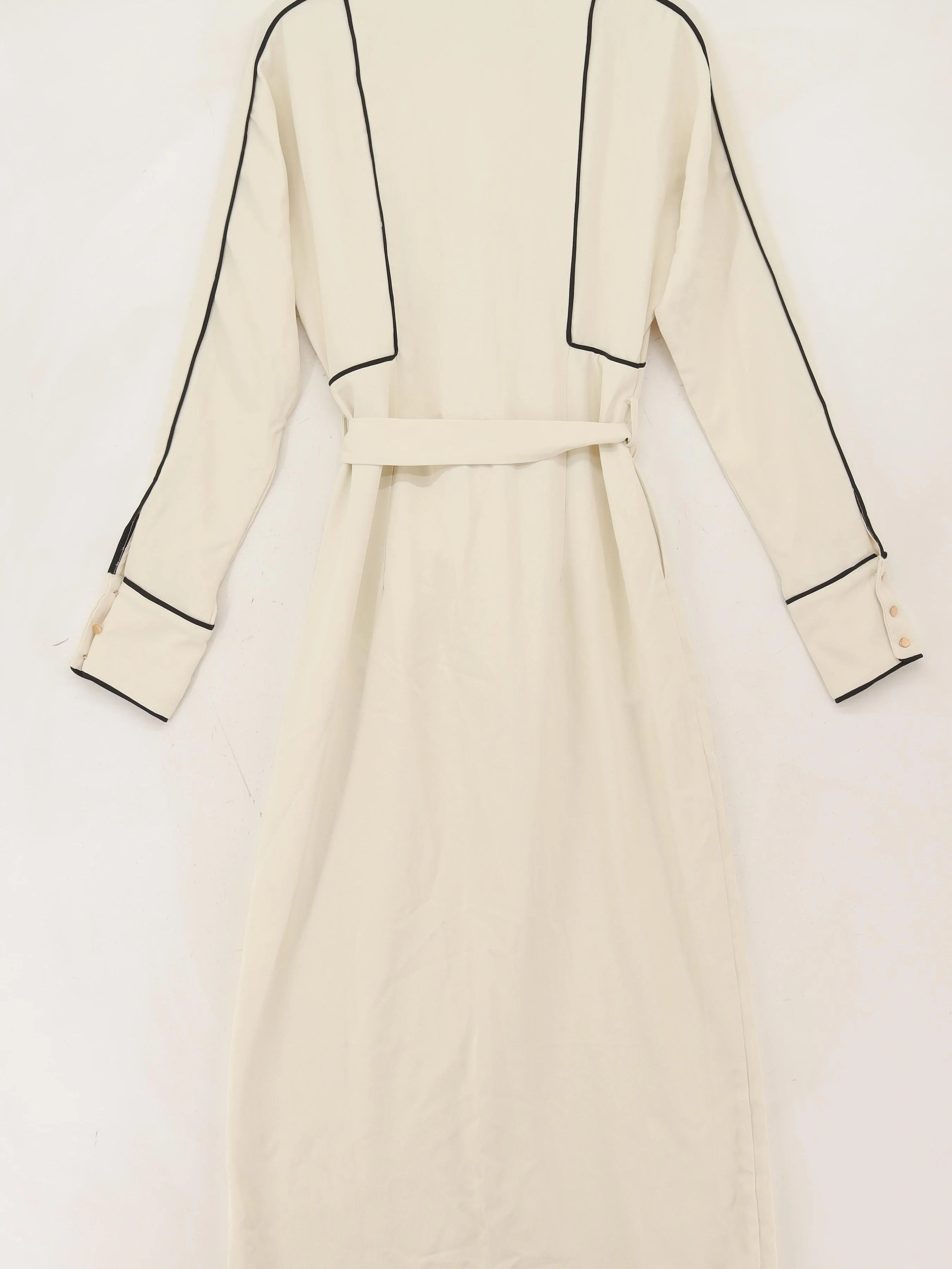 Karen Millen Shirt Midi Dress in Cream RRP £119 - Image 2