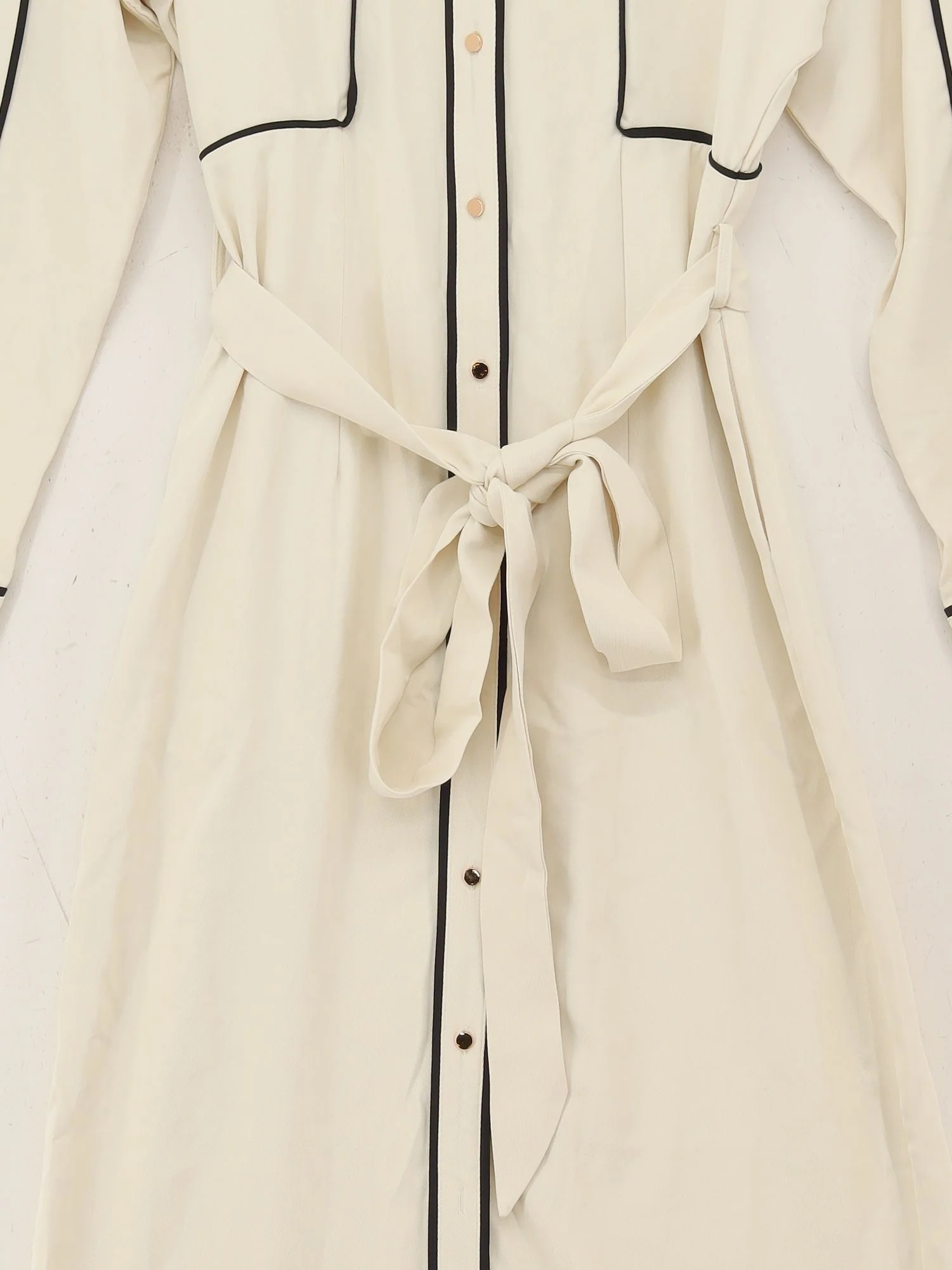 Karen Millen Shirt Midi Dress in Cream RRP £119 - Image 3
