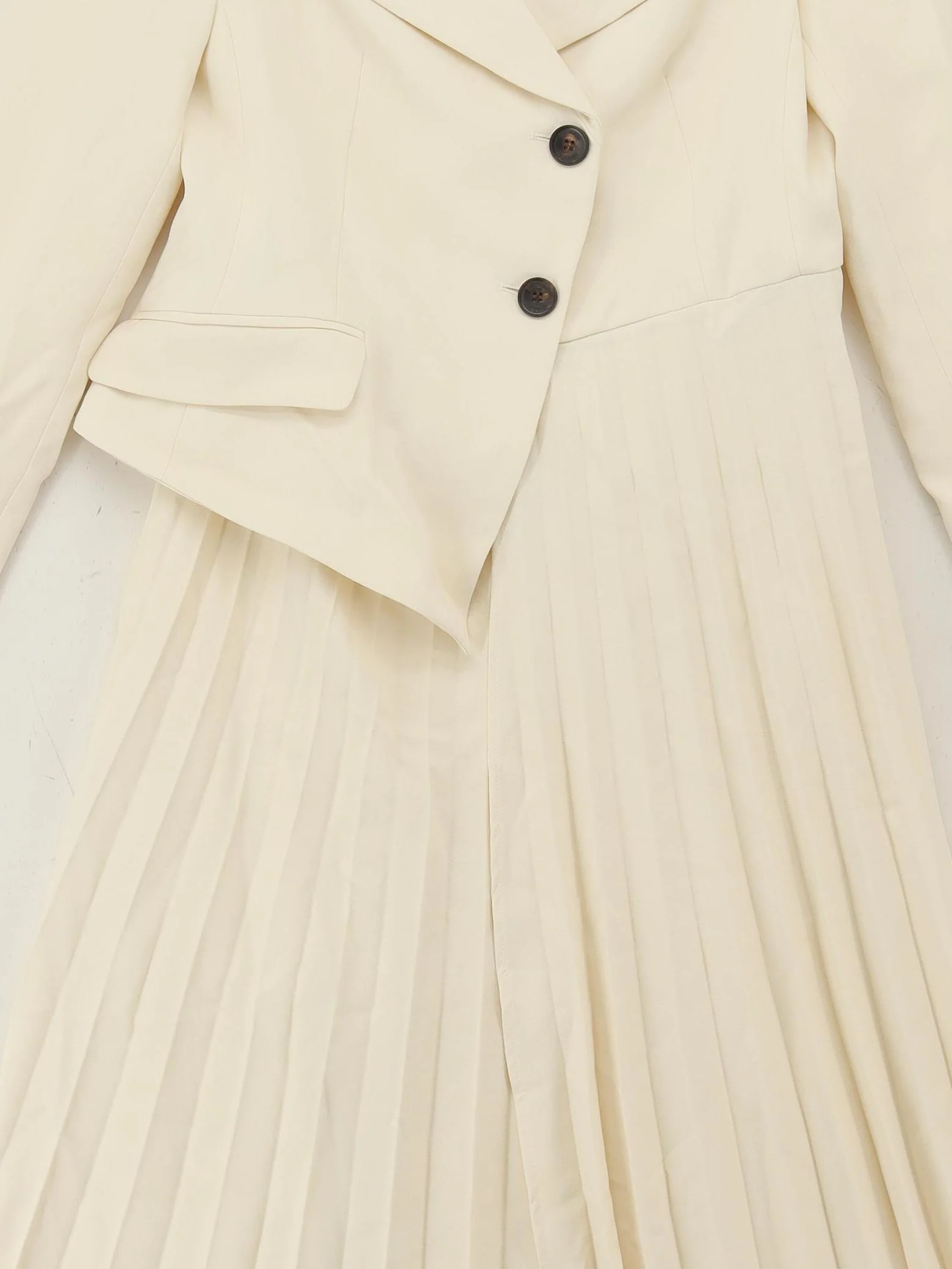 Karen Millen Shirt Midi Dress in Cream RRP £269 - Image 3