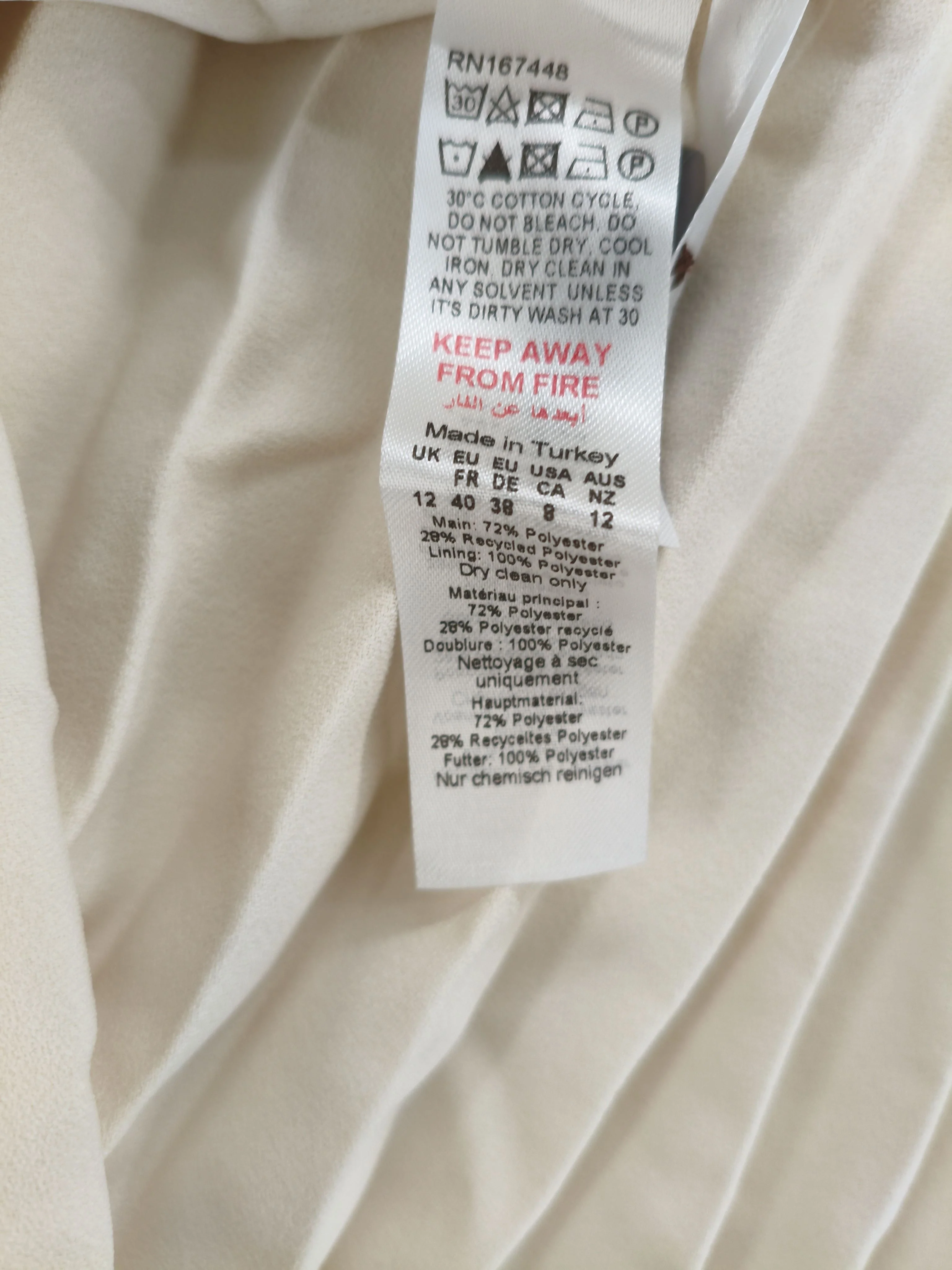 Karen Millen Shirt Midi Dress in Cream RRP £269 - Image 7