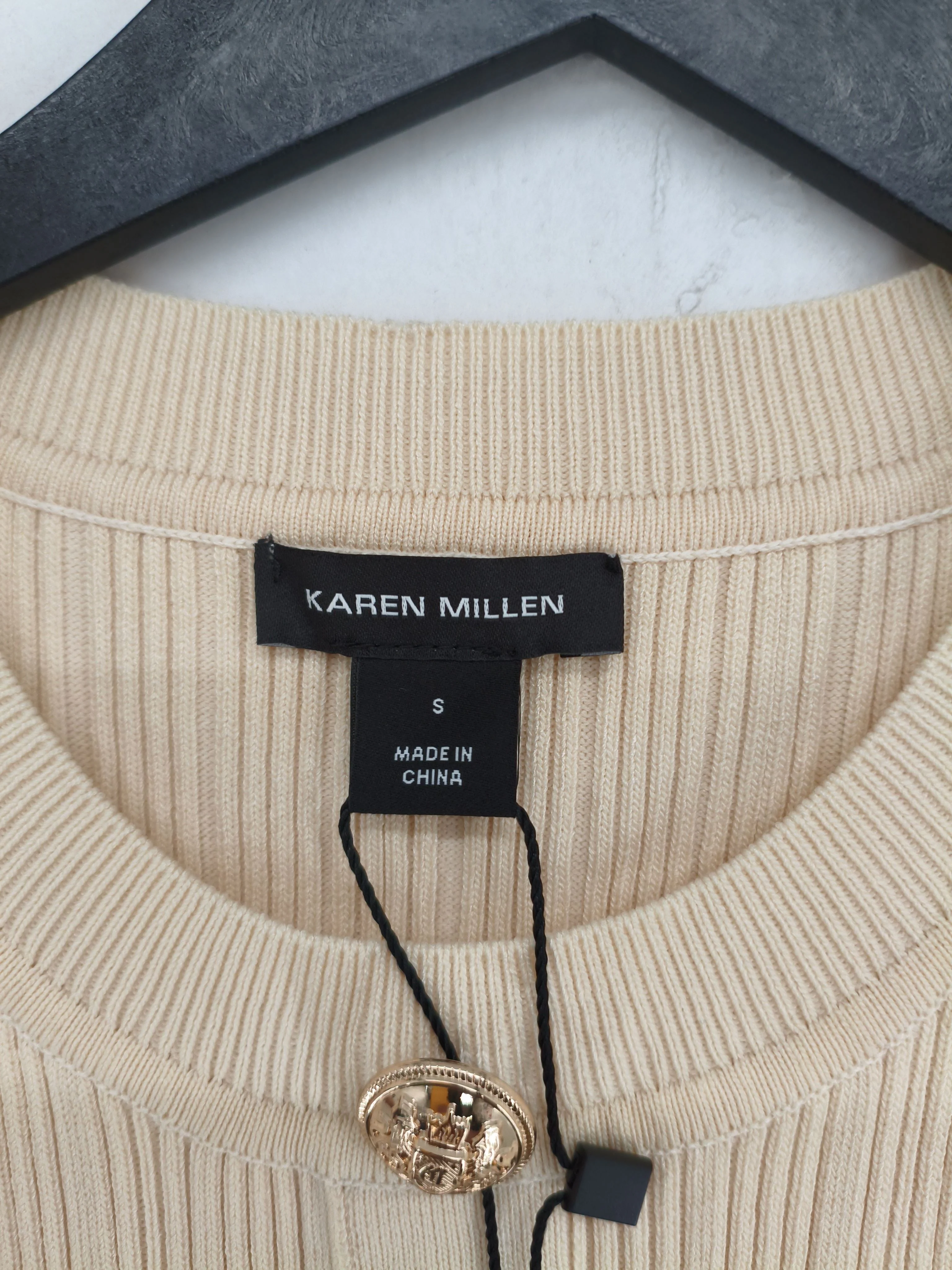 Karen Millen Shirt Midi Dress S in Cream RRP £129 - Image 9