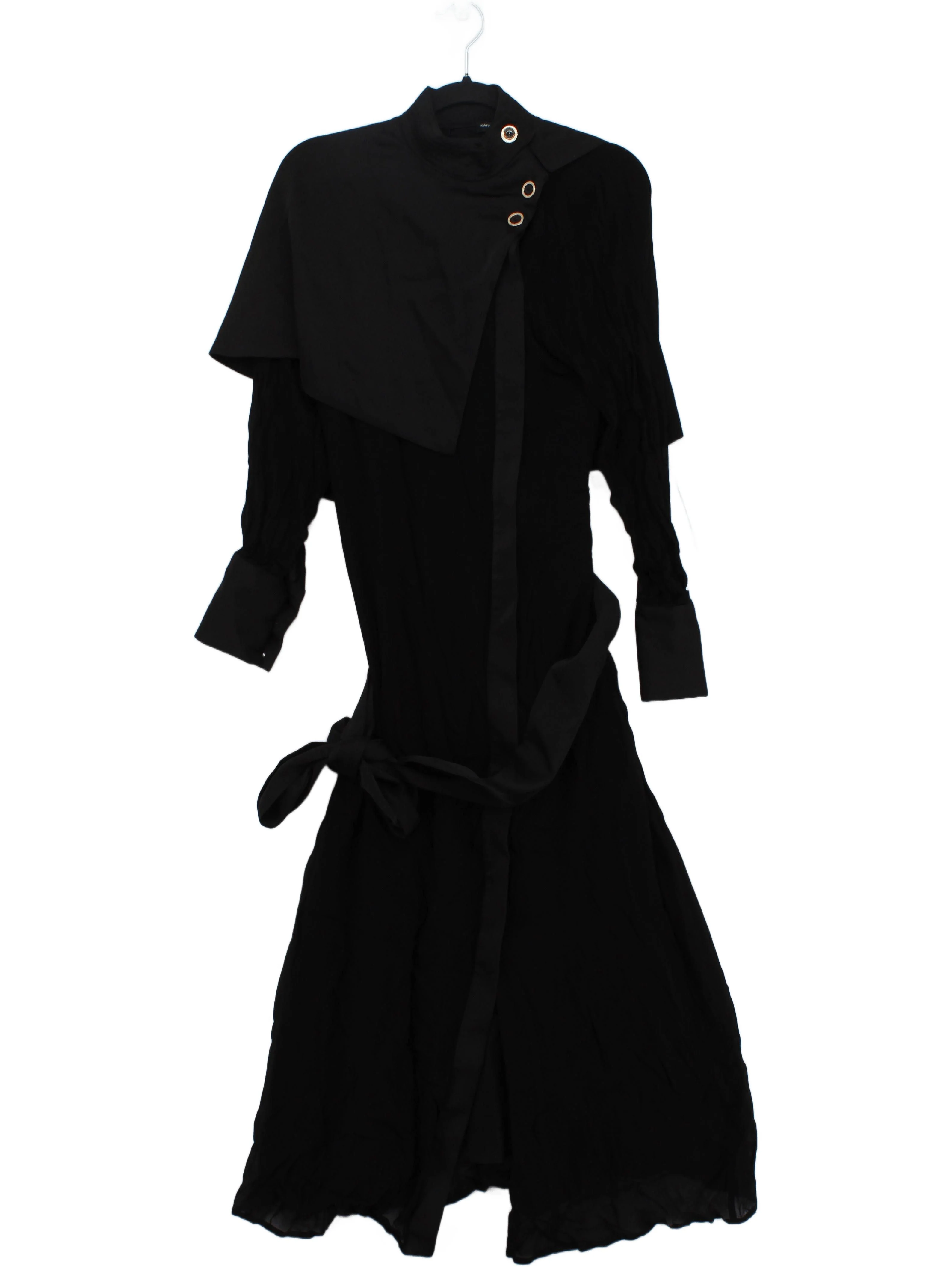 Karen Millen Shirt Midi Dress UK10 in Black RRP £179