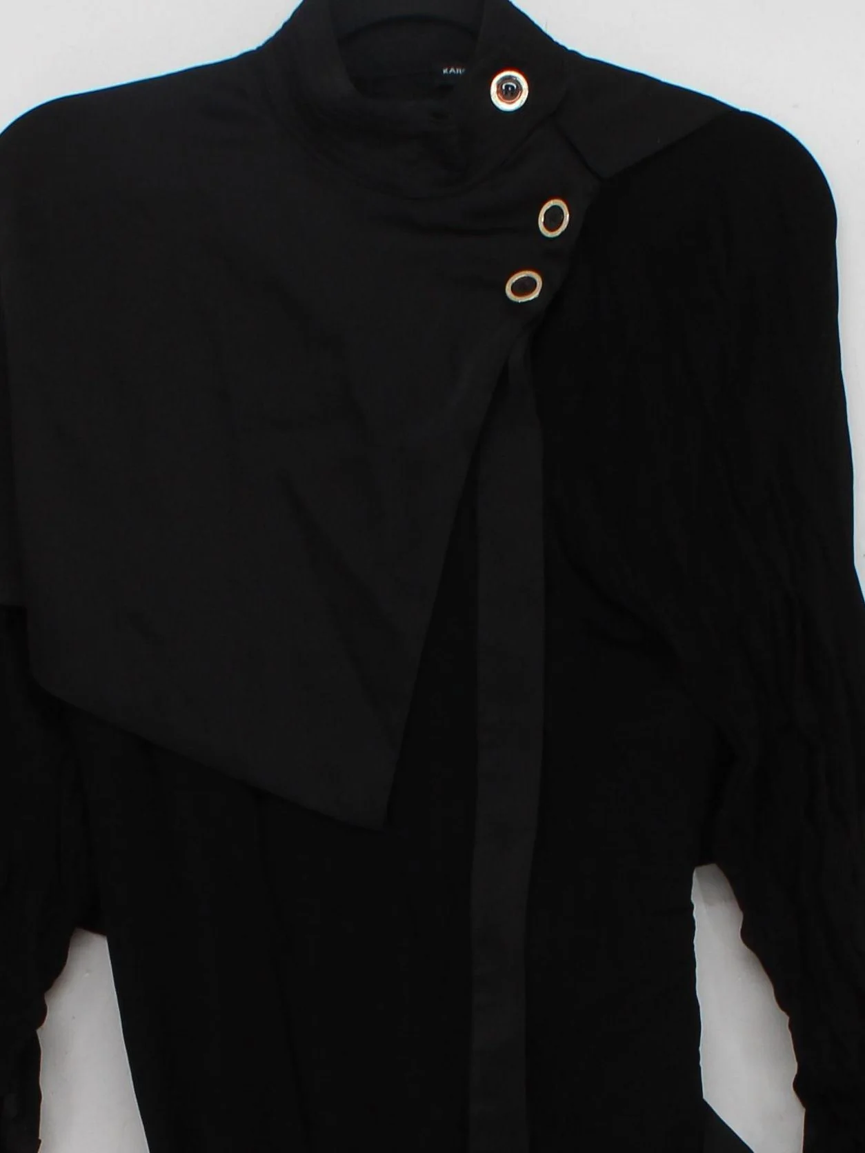 Karen Millen Shirt Midi Dress UK10 in Black RRP £179 - Image 3