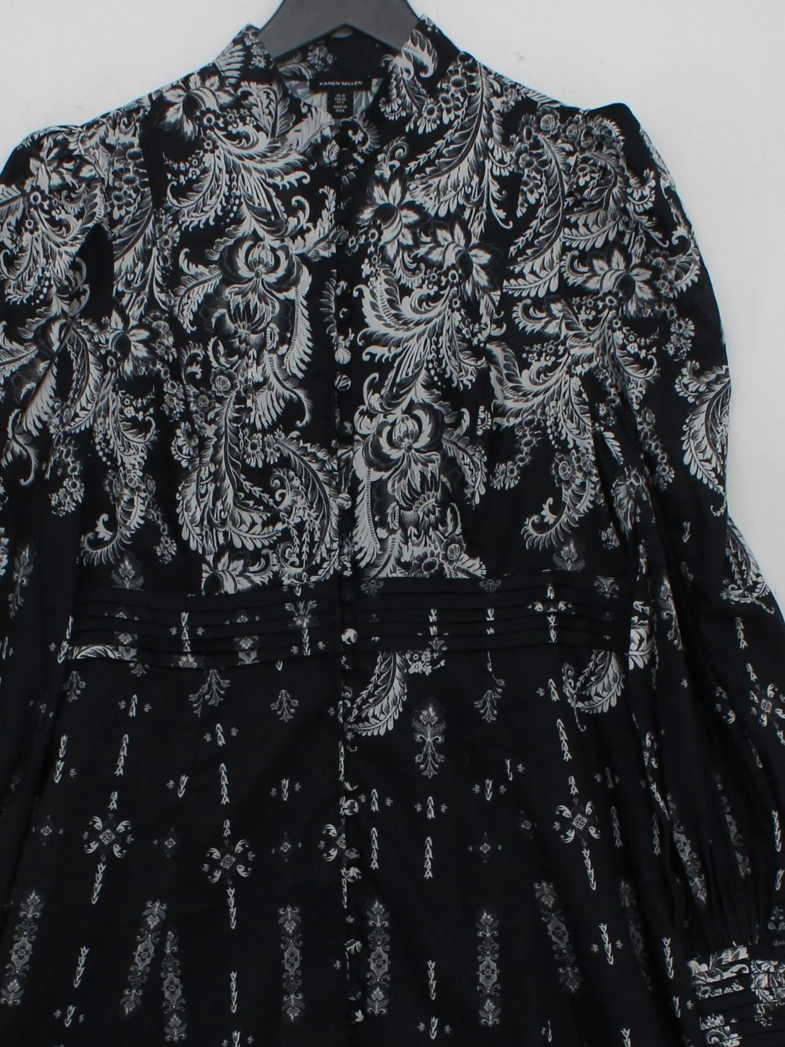 Karen Millen Shirt Midi Dress UK10 in Black RRP £229 - Image 3
