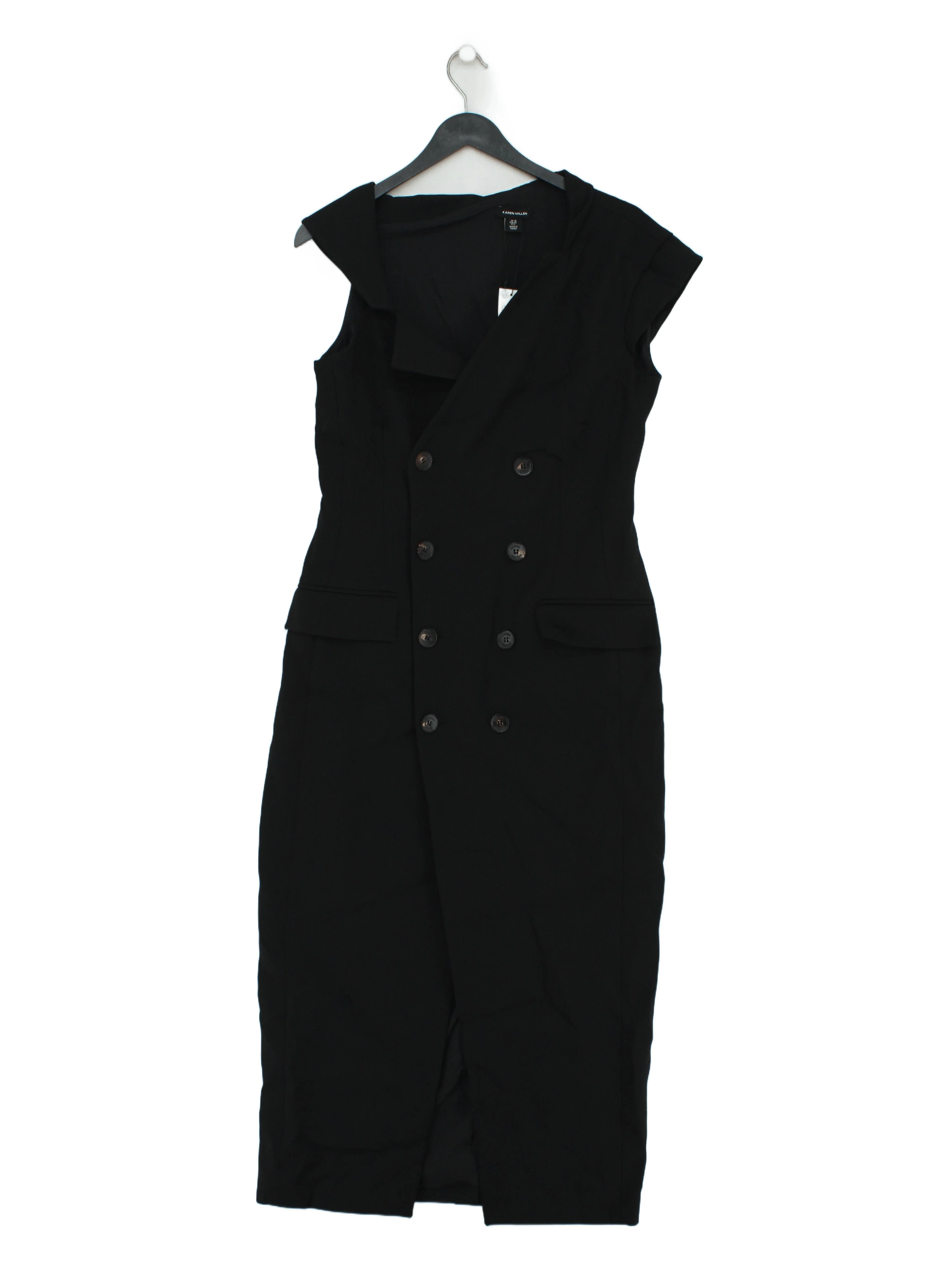 Karen Millen Shirt Midi Dress UK10 in Black RRP £229