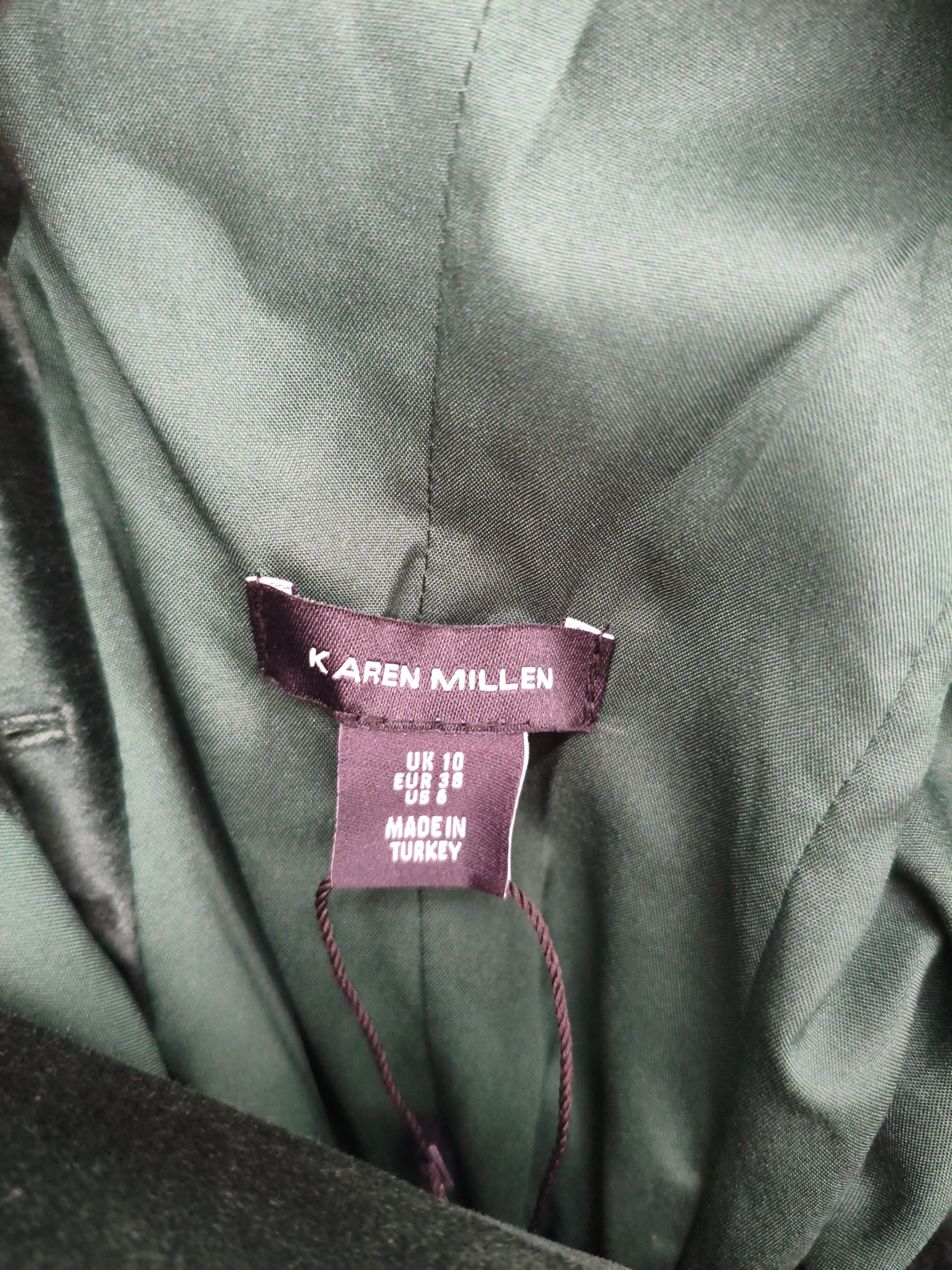 Karen Millen Shirt Midi Dress UK10 in Green RRP £299 - Image 5
