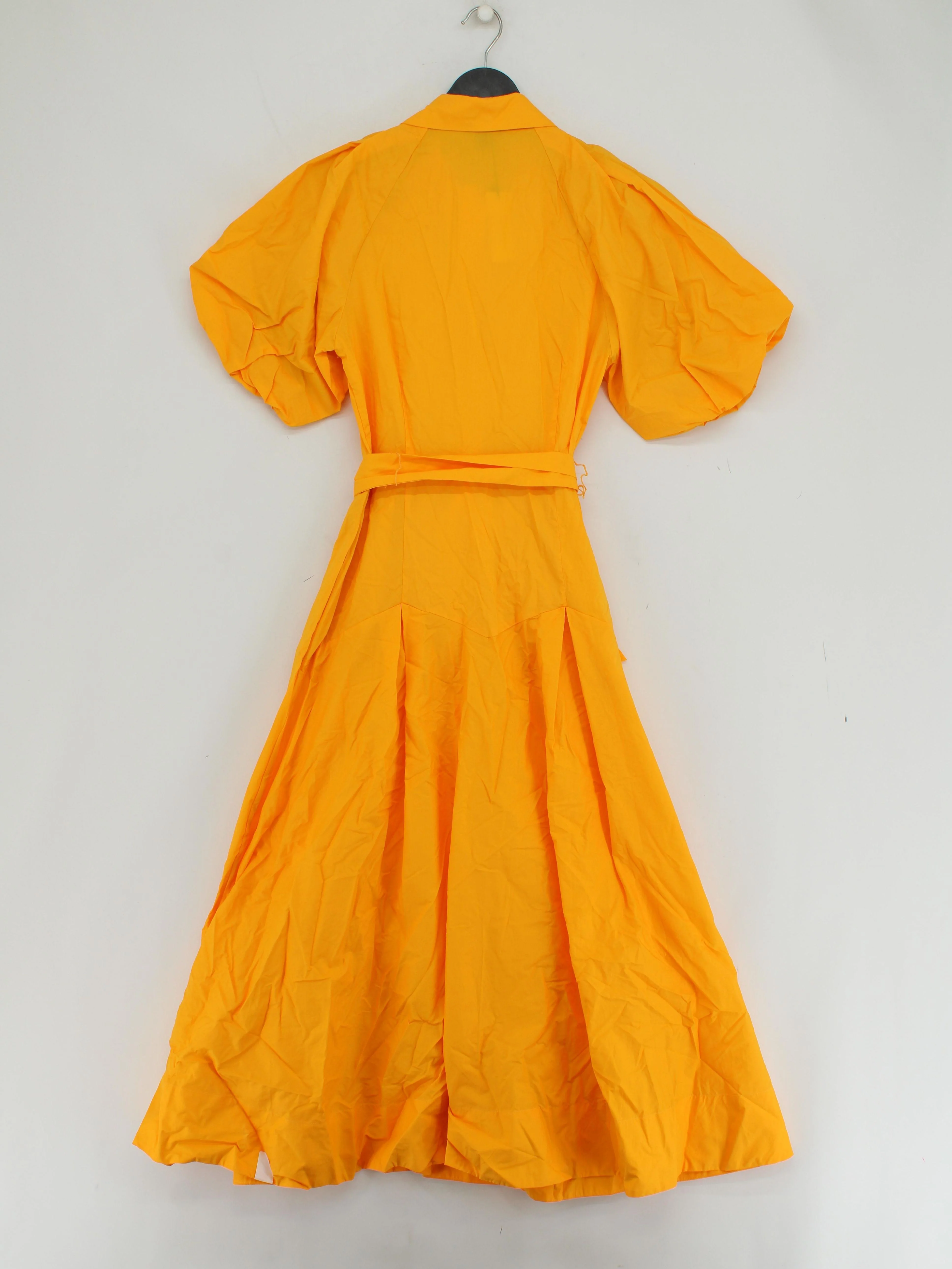 Karen Millen Shirt Midi Dress UK10 in Orange RRP £129 - Image 2