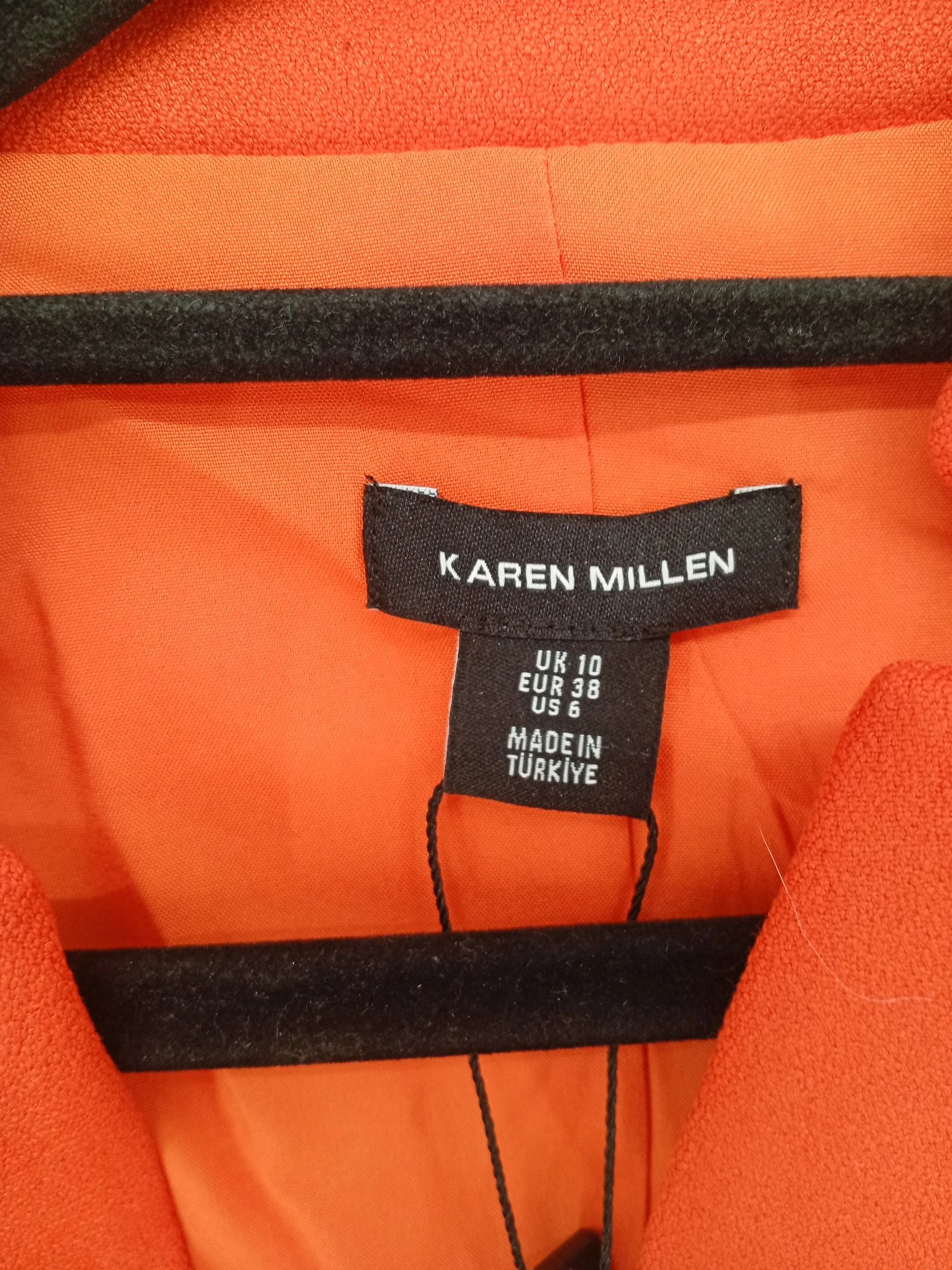 Karen Millen Shirt Midi Dress UK10 in Orange RRP £219 - Image 5