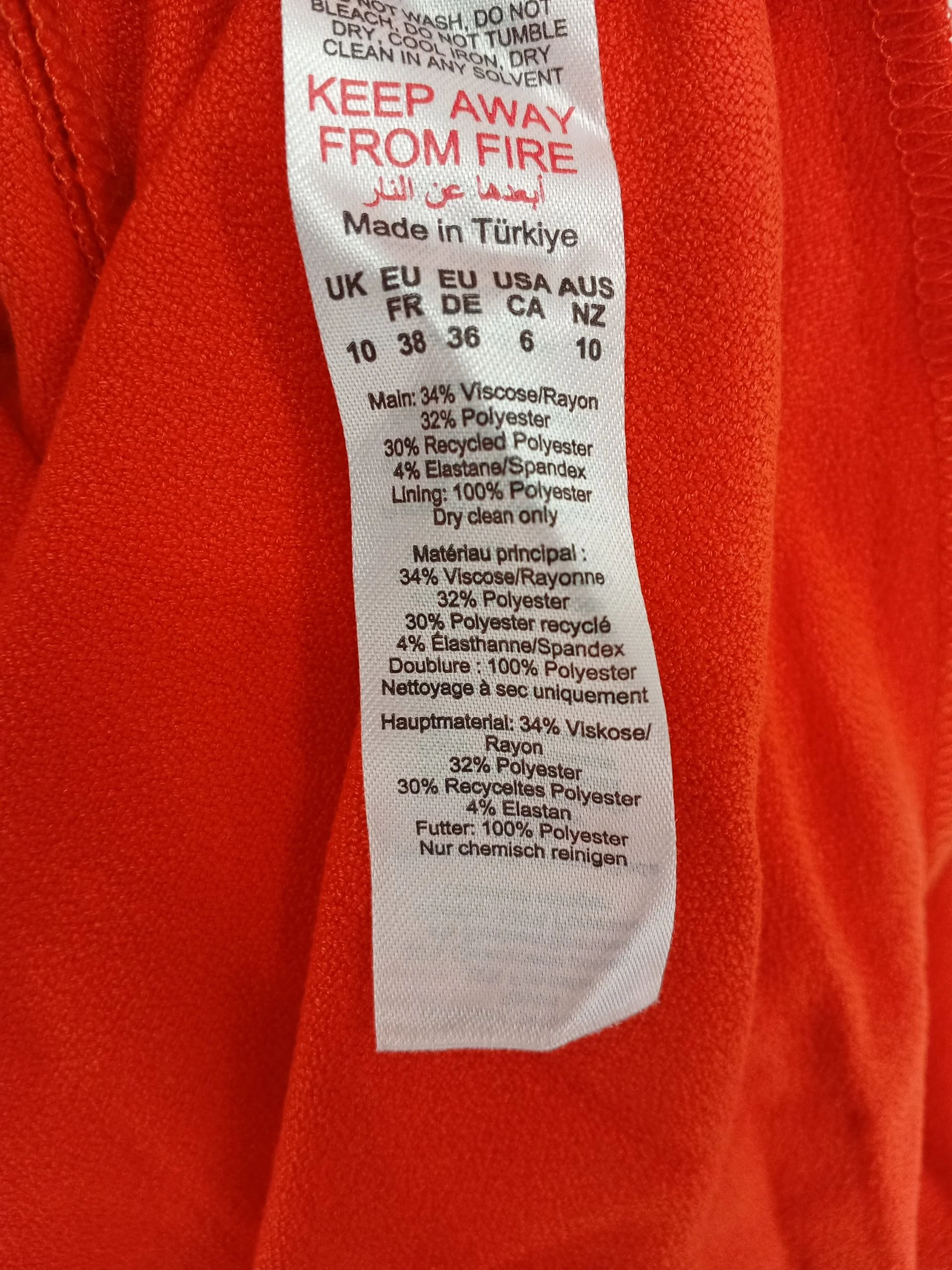 Karen Millen Shirt Midi Dress UK10 in Orange RRP £219 - Image 6