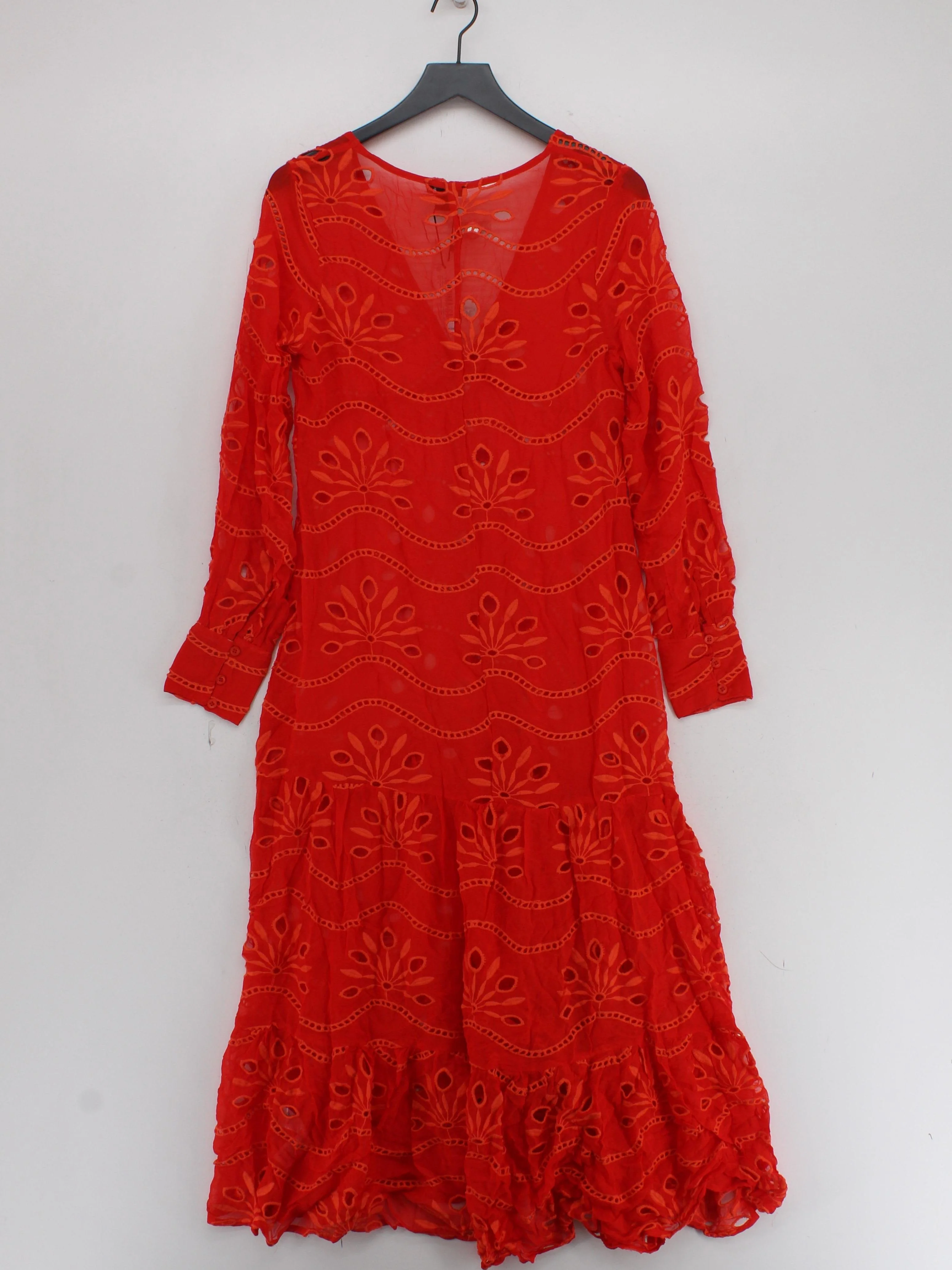 Karen Millen Shirt Midi Dress UK10 in Red RRP £139 - Image 2