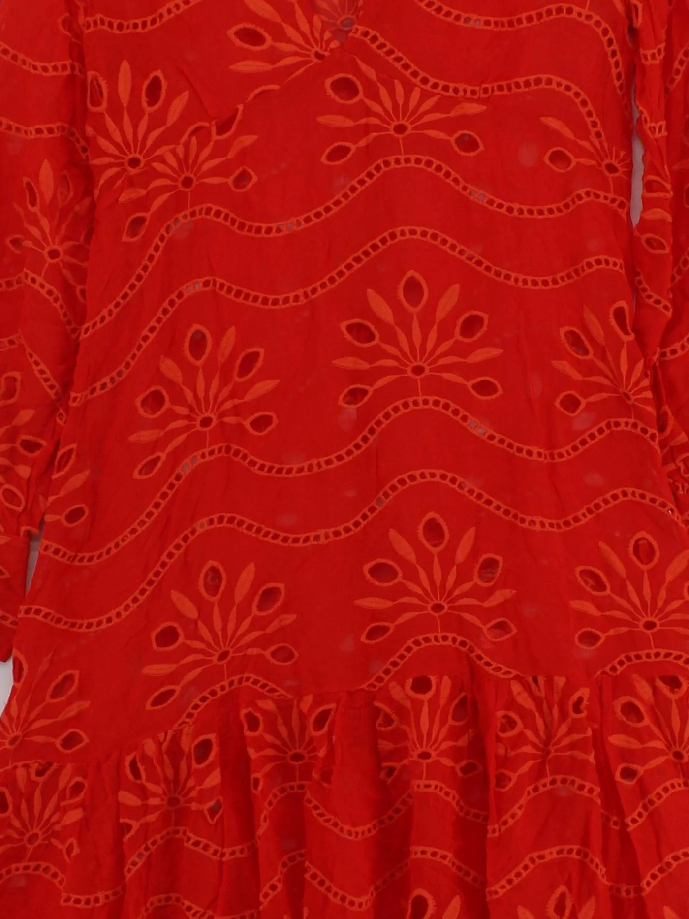 Karen Millen Shirt Midi Dress UK10 in Red RRP £139 - Image 3