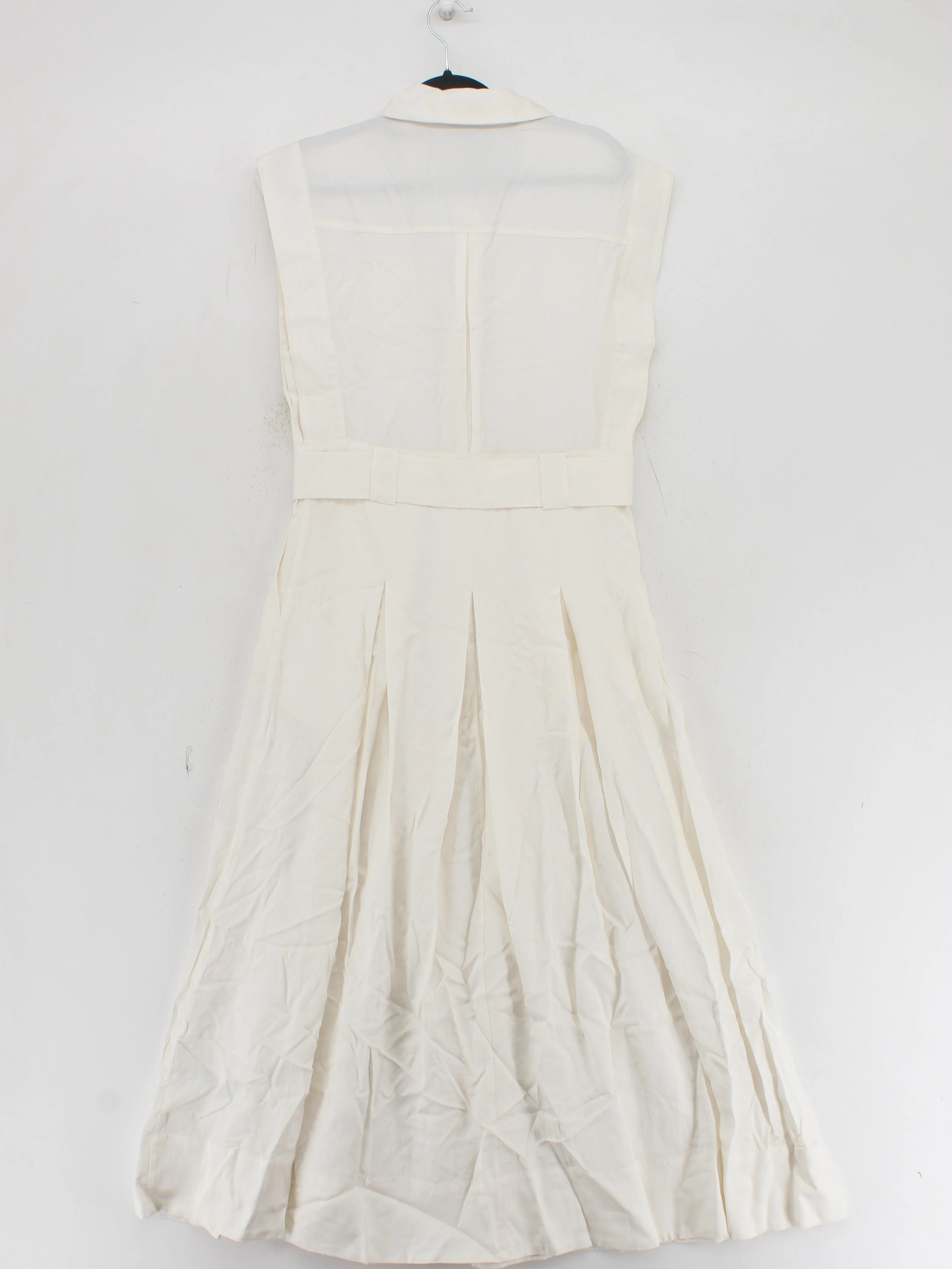 Karen Millen Shirt Midi Dress UK12 in Cream RRP £199 - Image 2