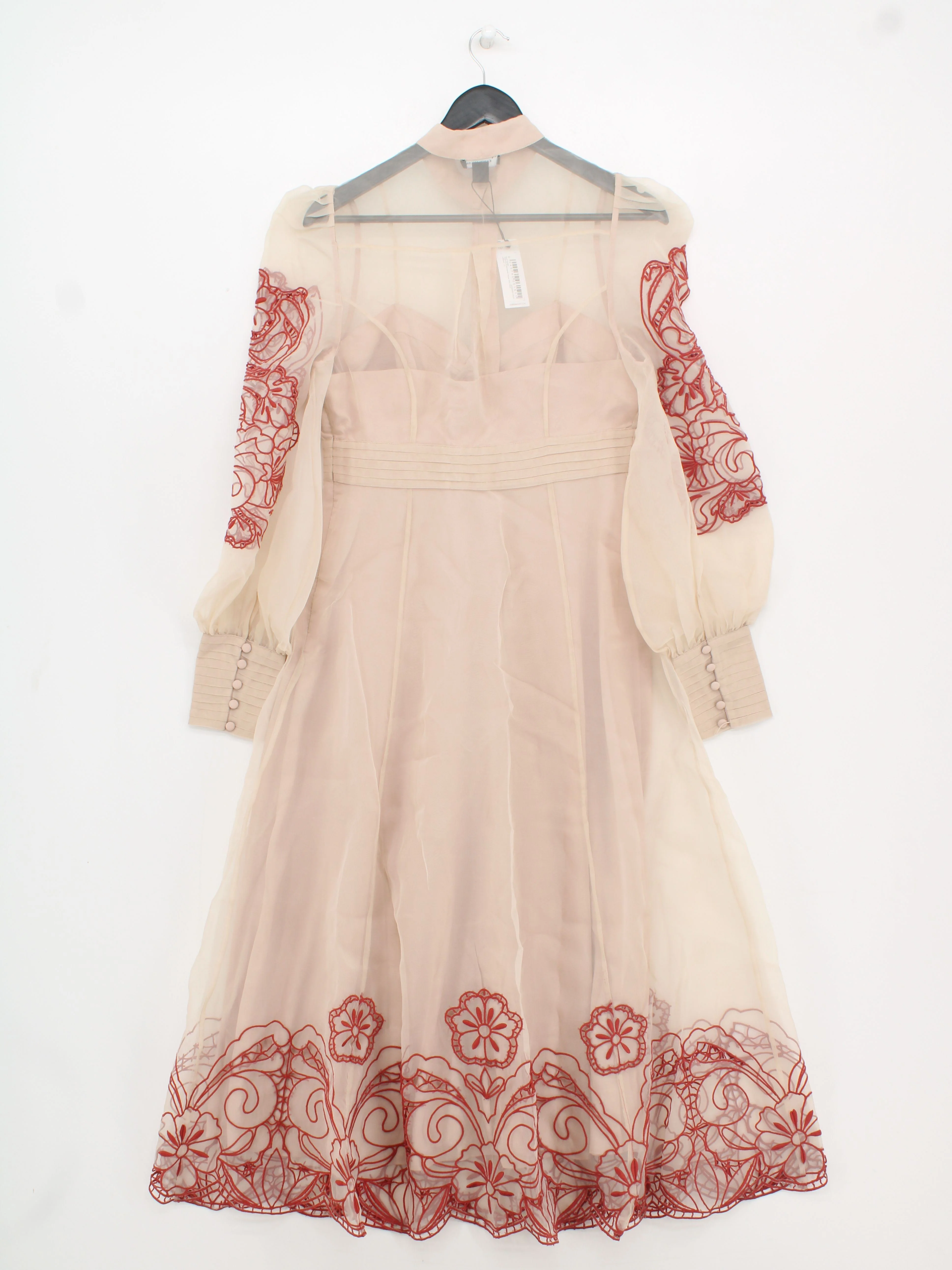 Karen Millen Shirt Midi Dress UK12 in Cream RRP £229 - Image 2