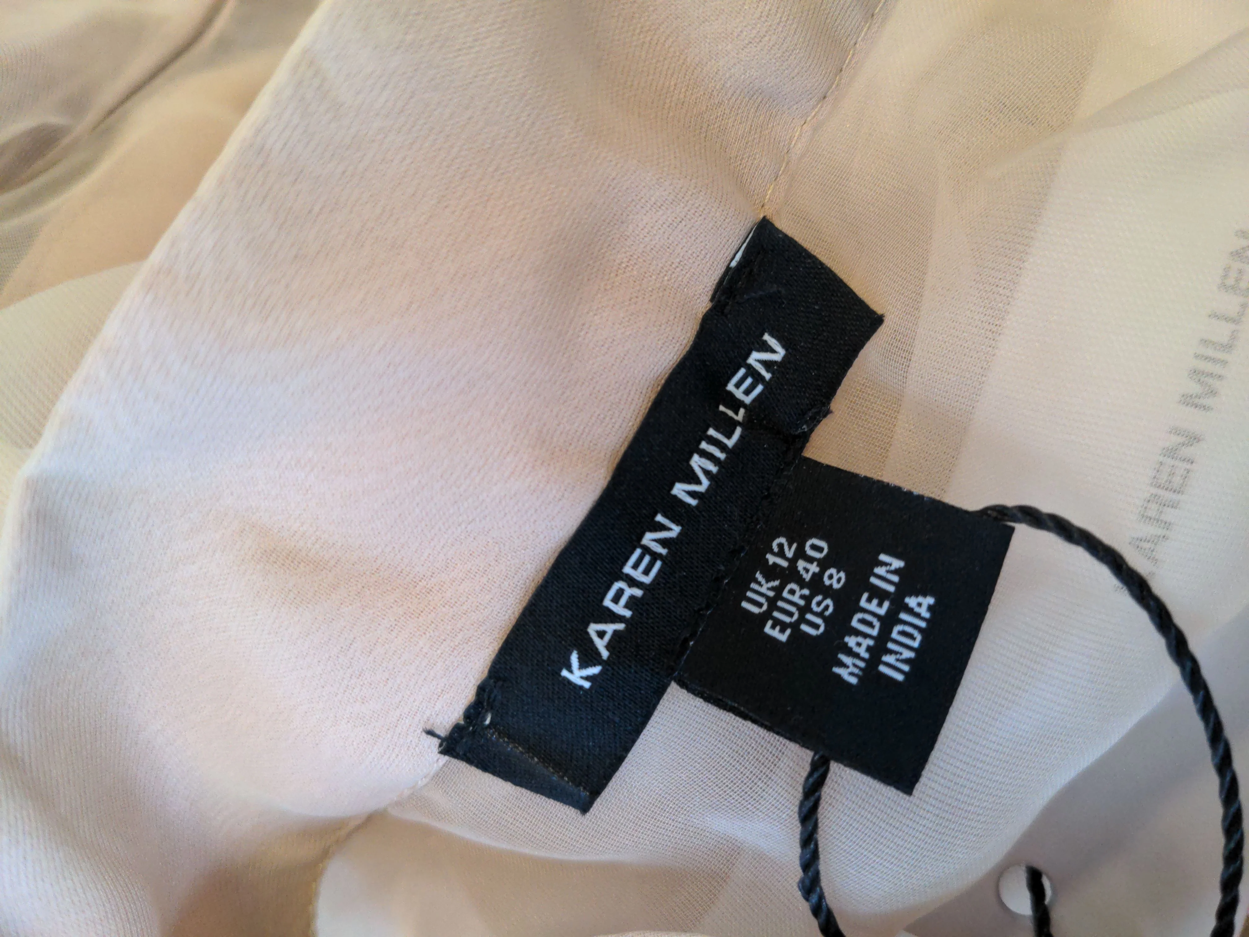 Karen Millen Shirt Midi Dress UK12 in Cream RRP £229 - Image 6