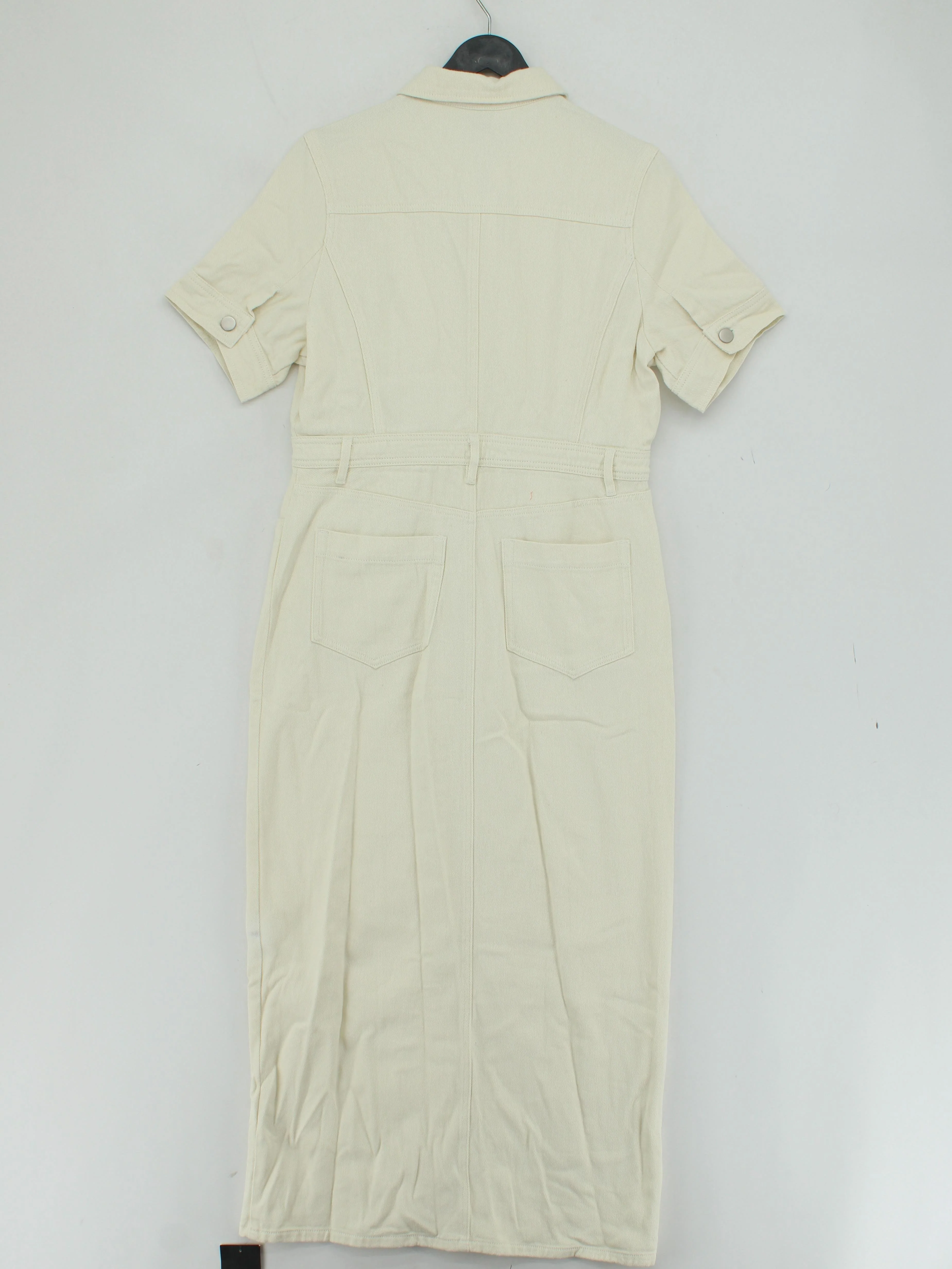 Karen Millen Shirt Midi Dress UK12 in Cream RRP £89 - Image 2