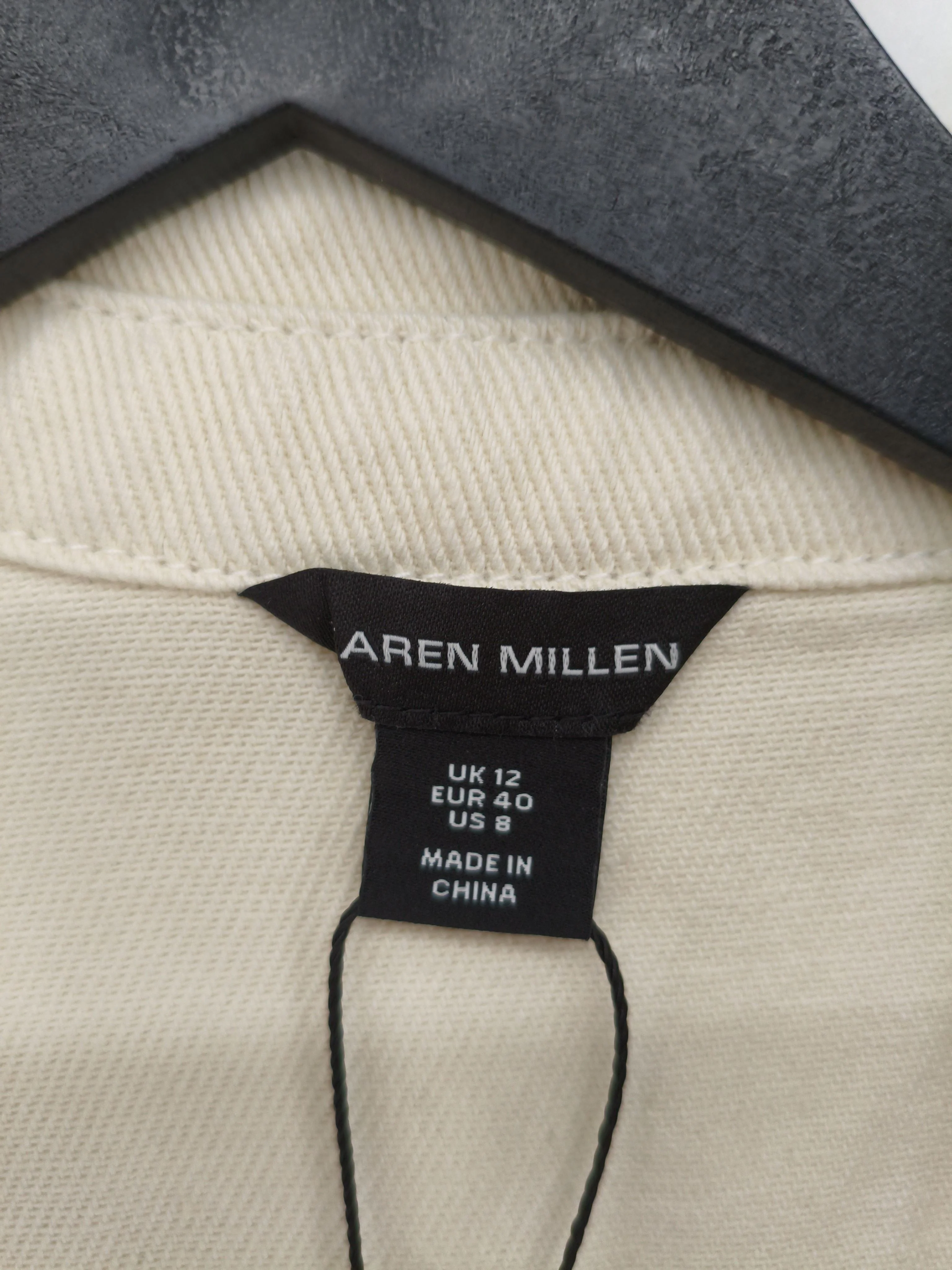 Karen Millen Shirt Midi Dress UK12 in Cream RRP £89 - Image 6