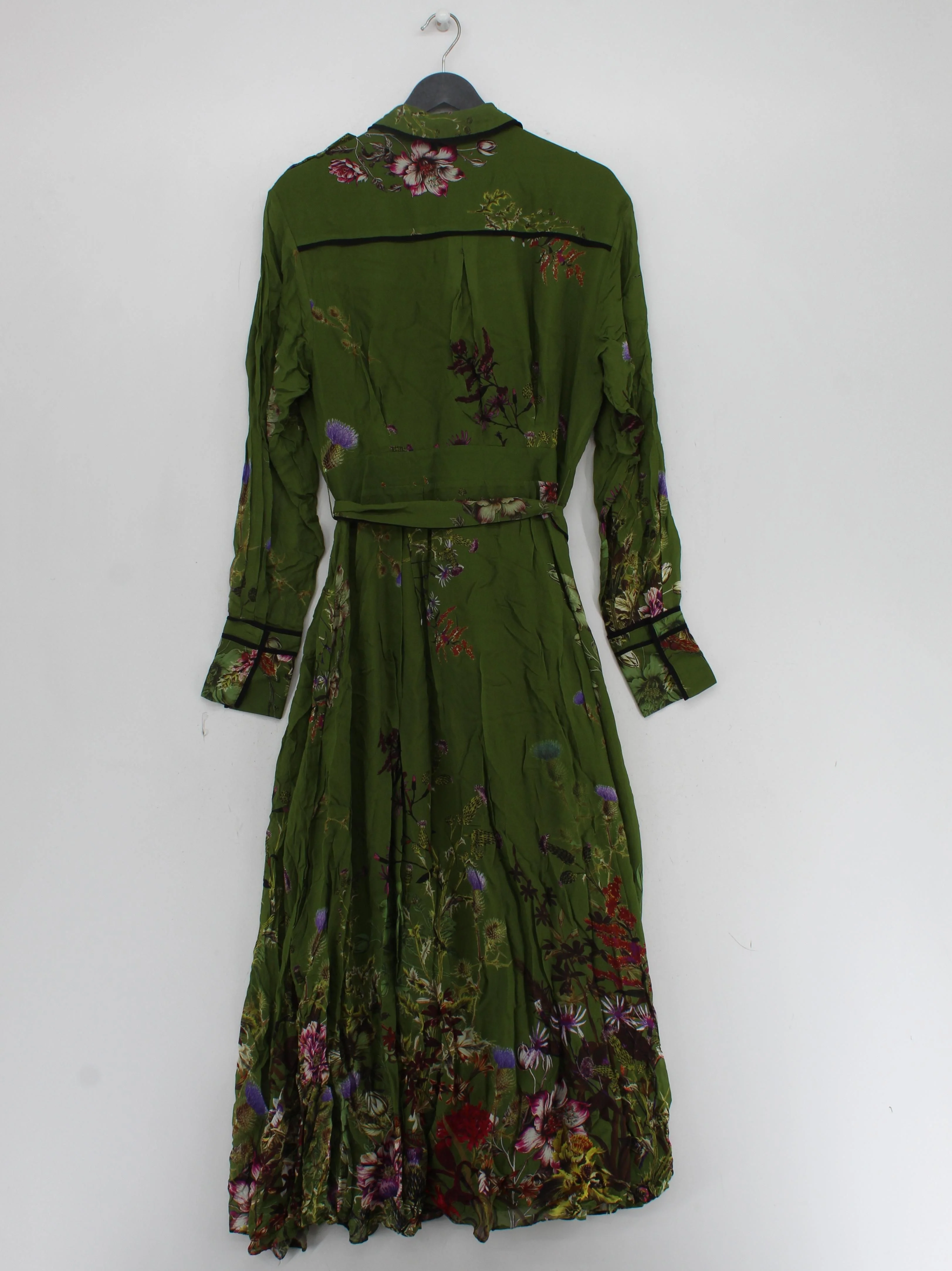 Karen Millen Shirt Midi Dress UK12 in Green RRP £149 - Image 2