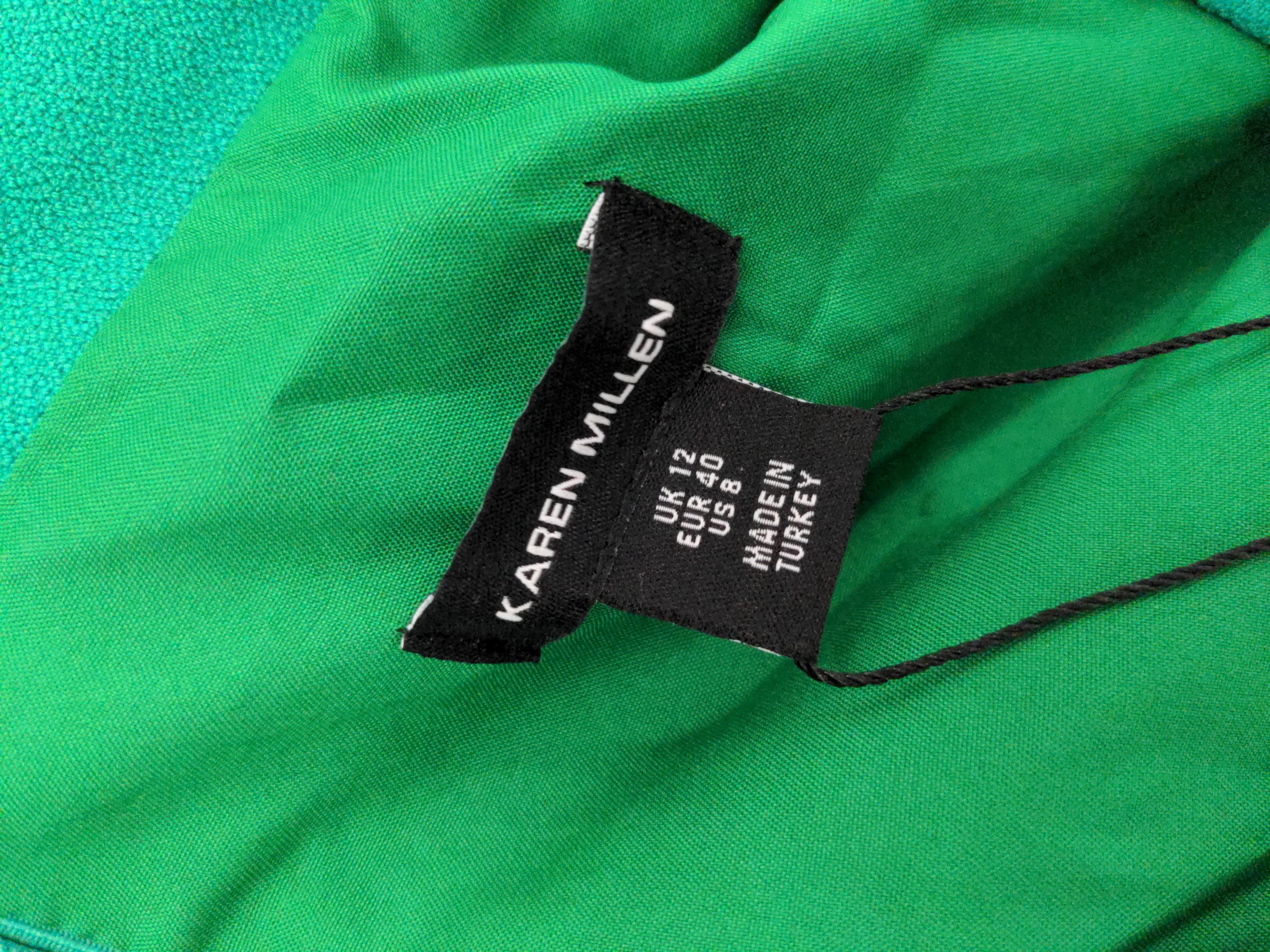 Karen Millen Shirt Midi Dress UK12 in Green RRP £219 - Image 6