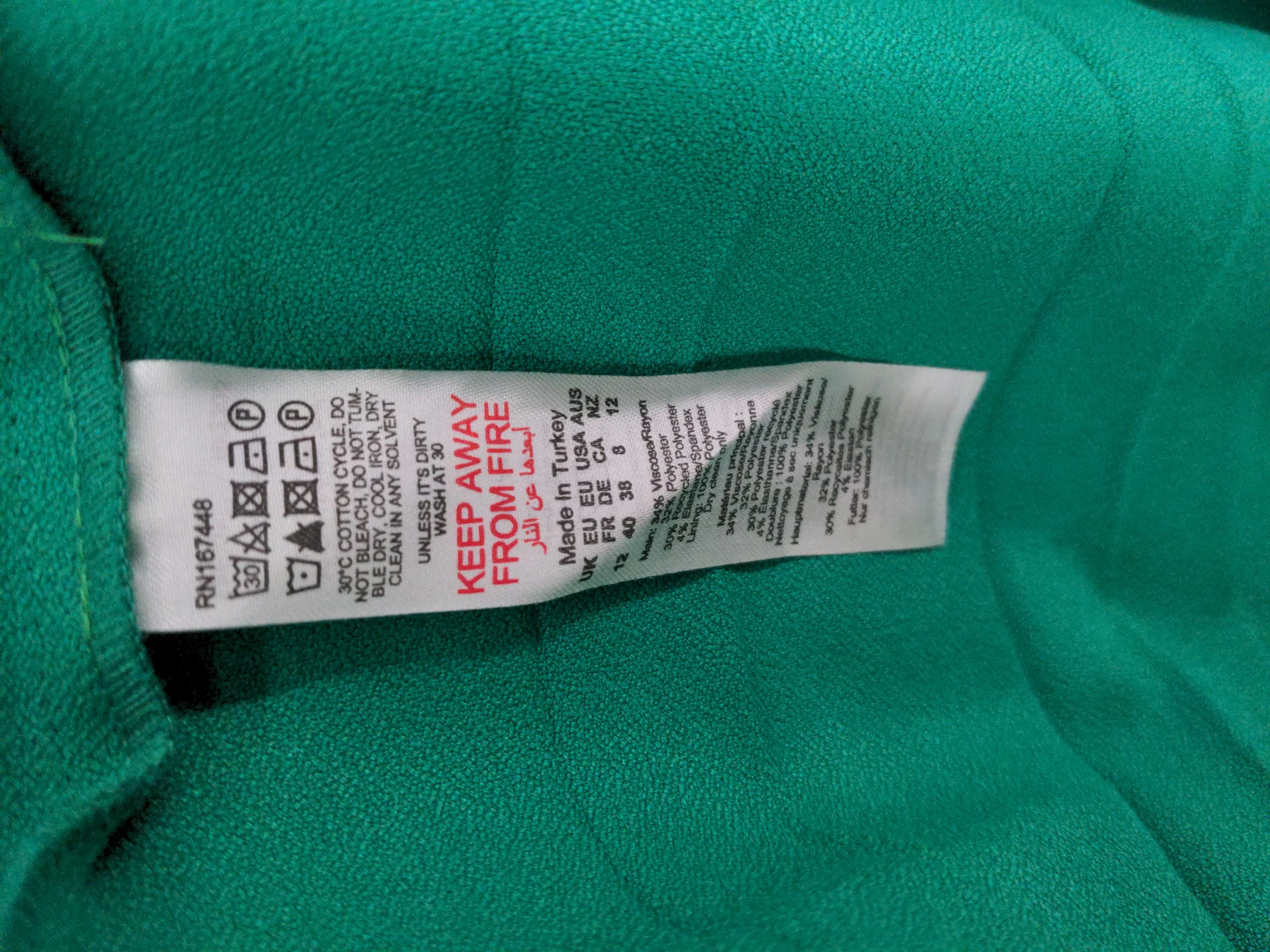 Karen Millen Shirt Midi Dress UK12 in Green RRP £219 - Image 7